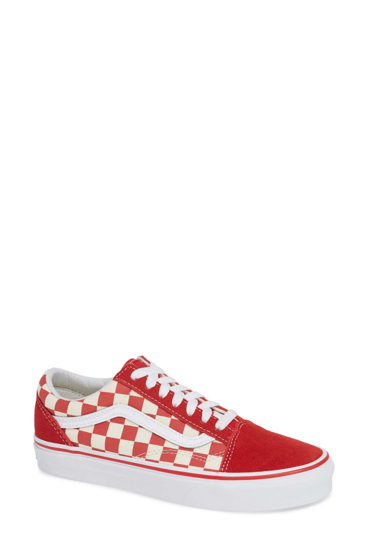 womens red vans old skool
