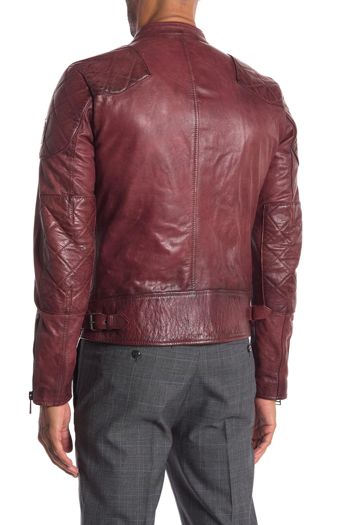 Belstaff Outlaw Oxblood Leather Jacket in Red for Men | Lyst