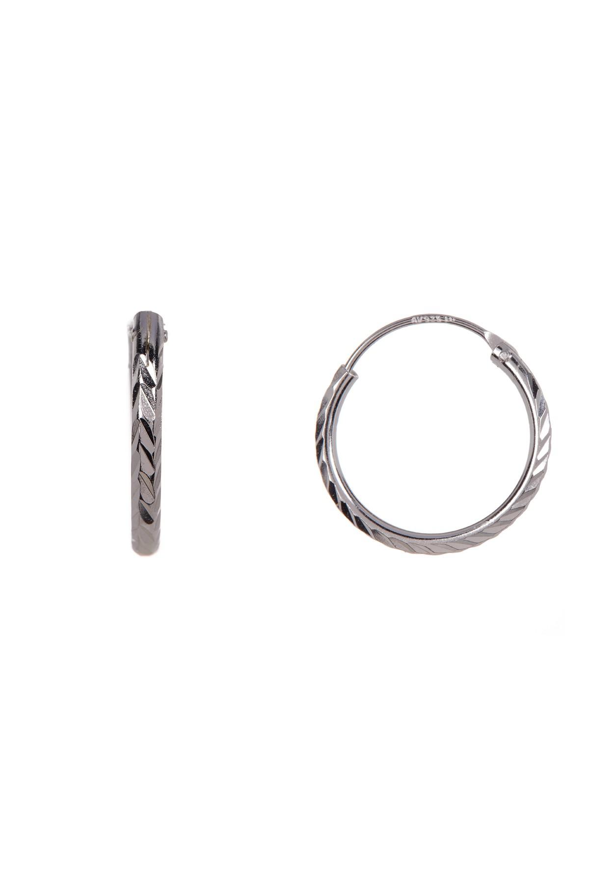 Lyst Argento Vivo Sterling Silver Textured Small Endless Hoop Argento Vivo Women S Metallic Sterling Silver Textured Small Endless Hoop Earrings