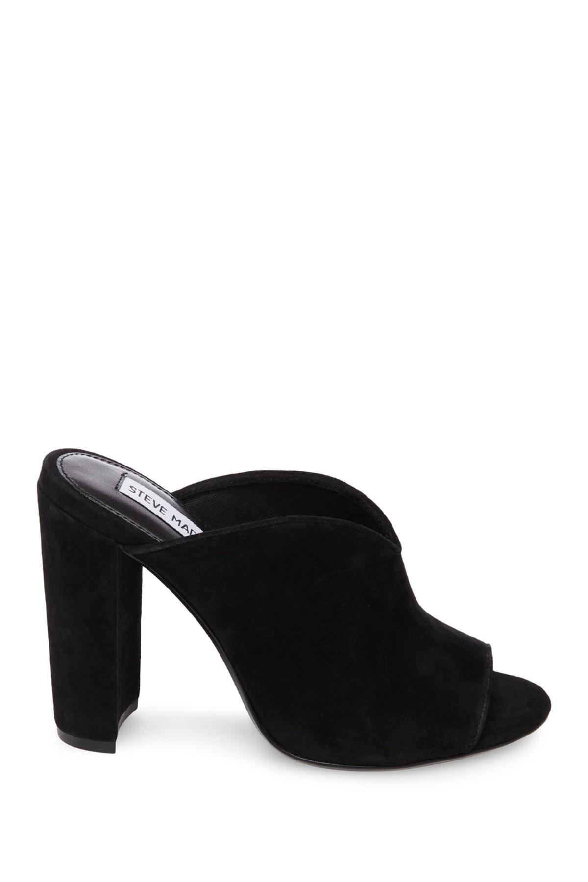 steve madden vista open toe block heel mule