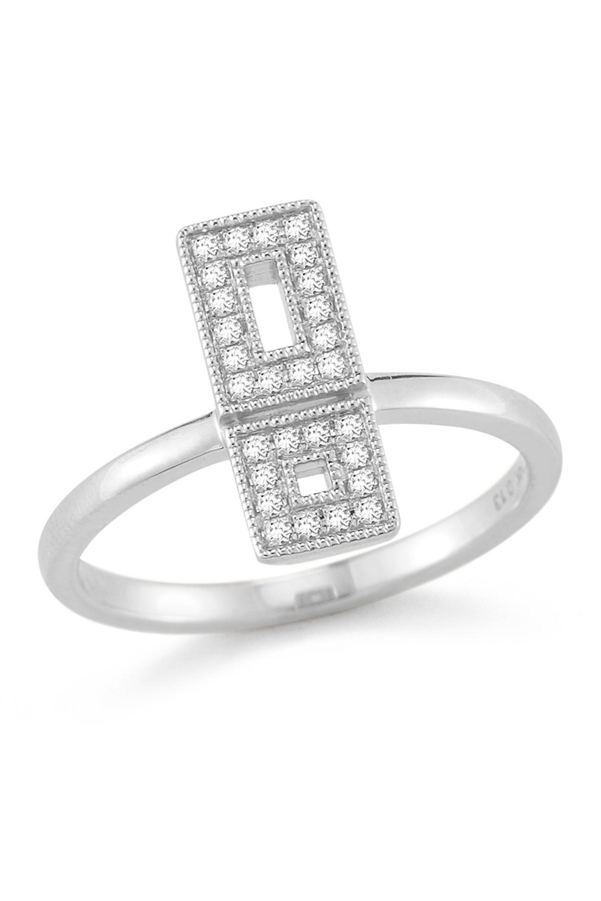 Dana Rebecca 14k White Gold Allison Joy Diamond Ring - Size 6 - 0.13 ...