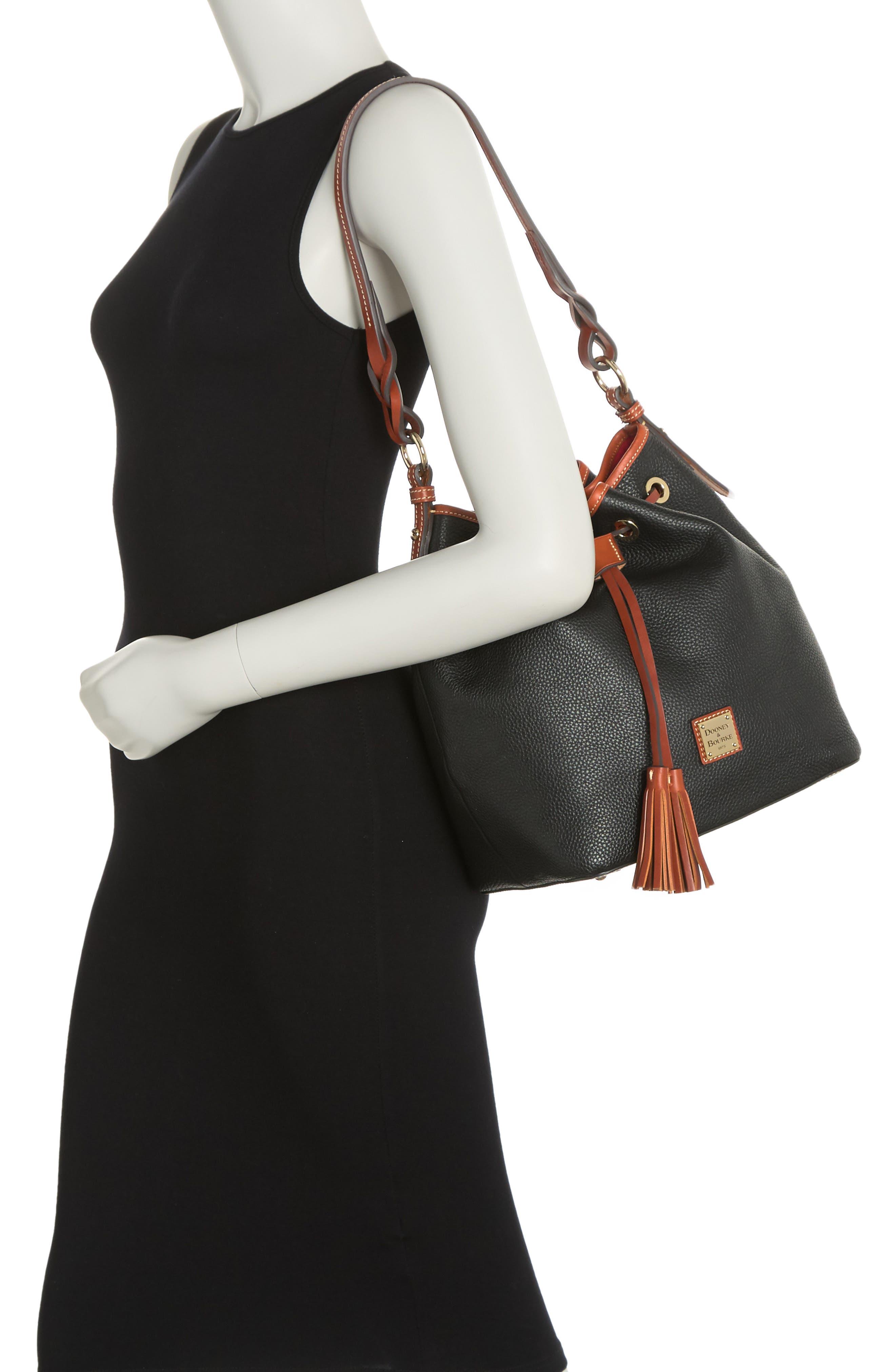 Dooney & Bourke Tasha Leather Drawstring Shoulder Bag in Black Lyst
