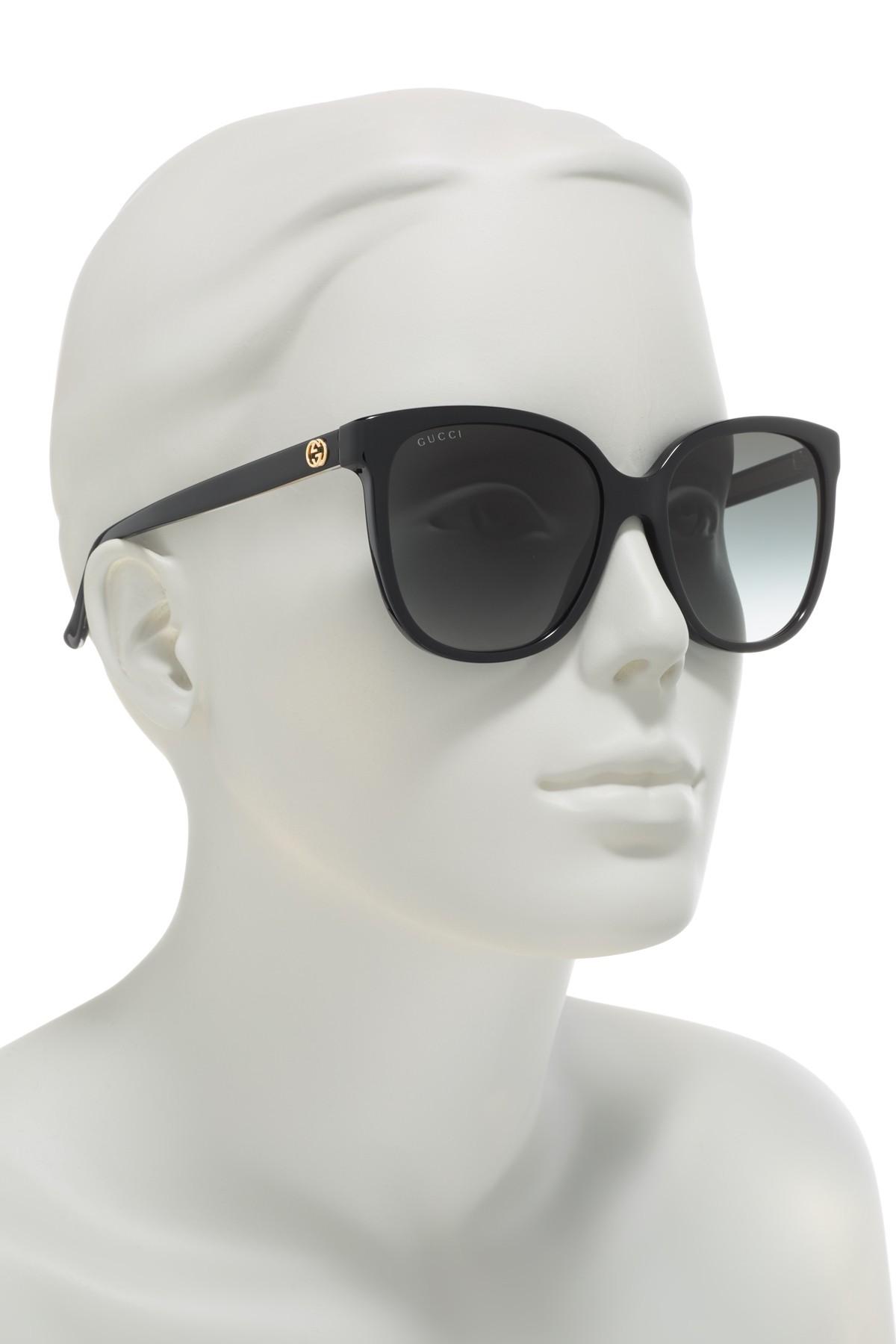 gucci 55mm oversized square sunglasses
