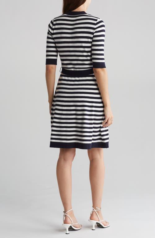 Eliza J Stripe Knit Wrap Dress Lyst