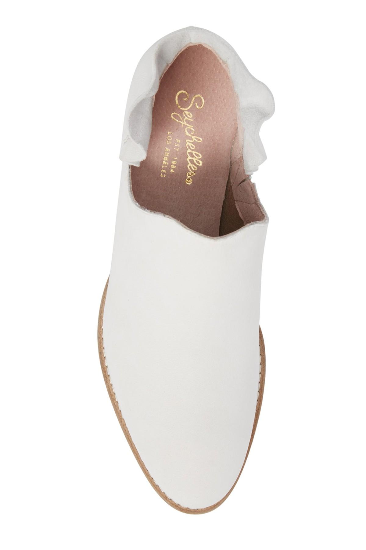 seychelles renowned ruffle bootie
