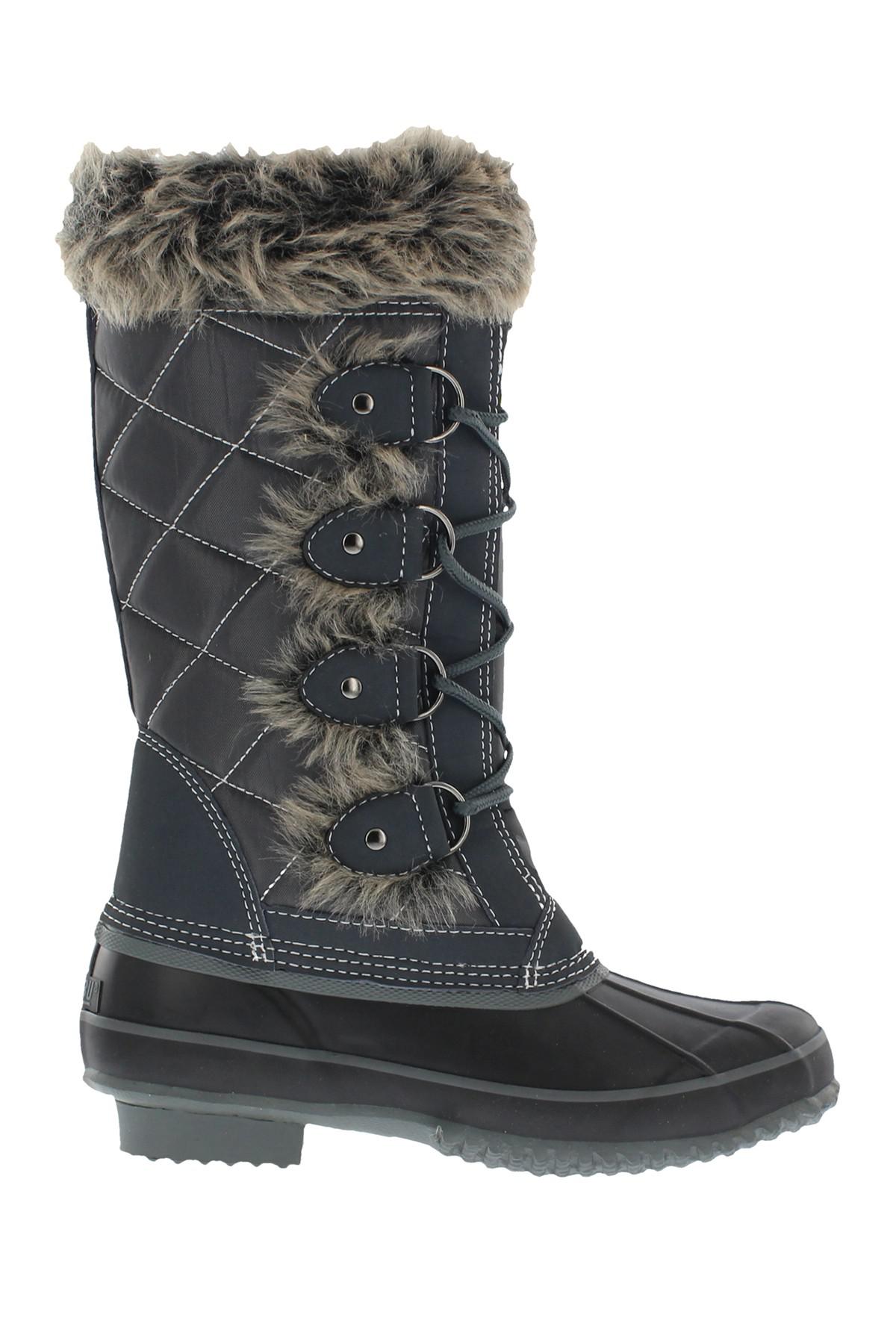 fur lined duck boots