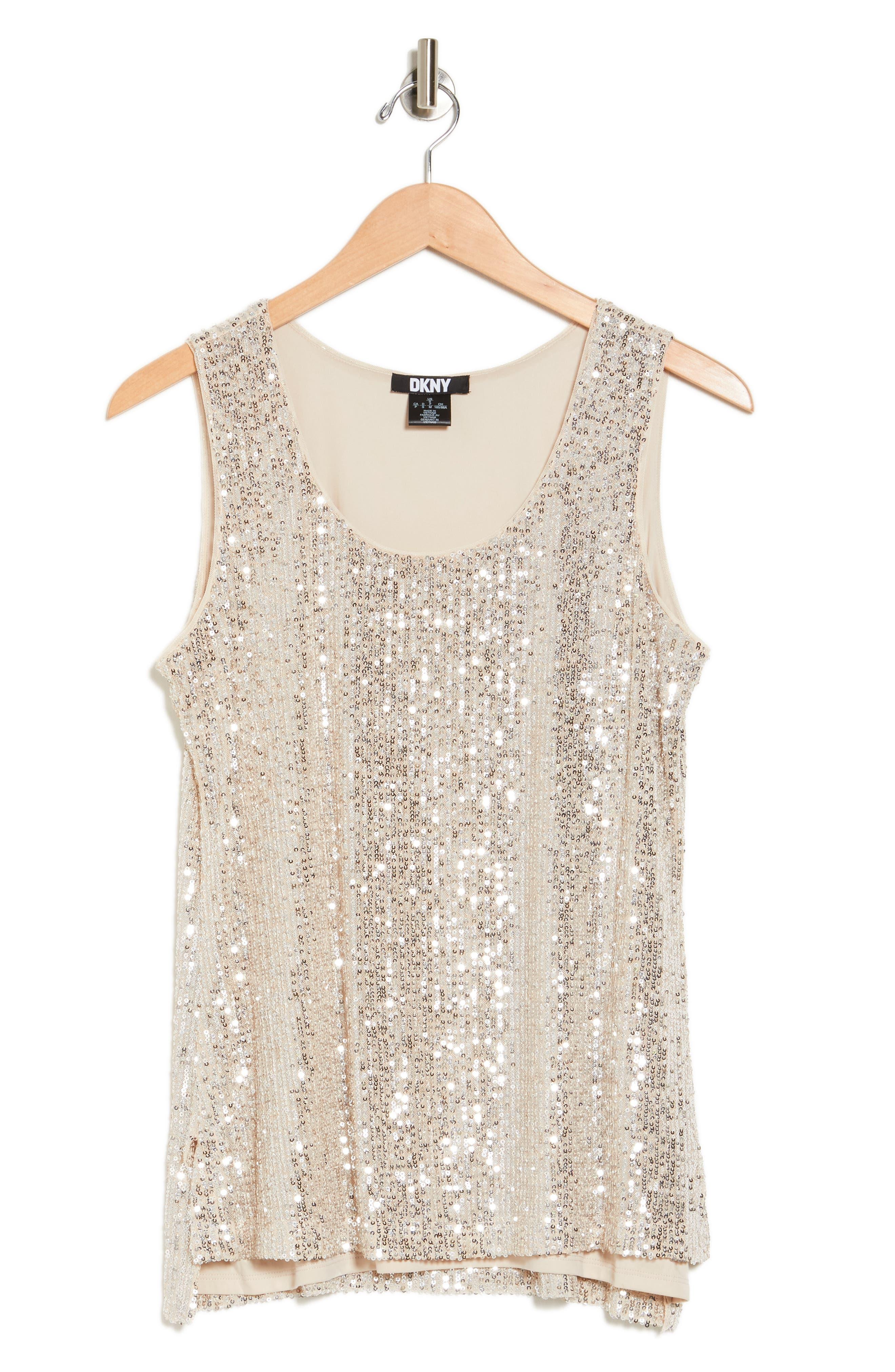 dkny sequin tank top