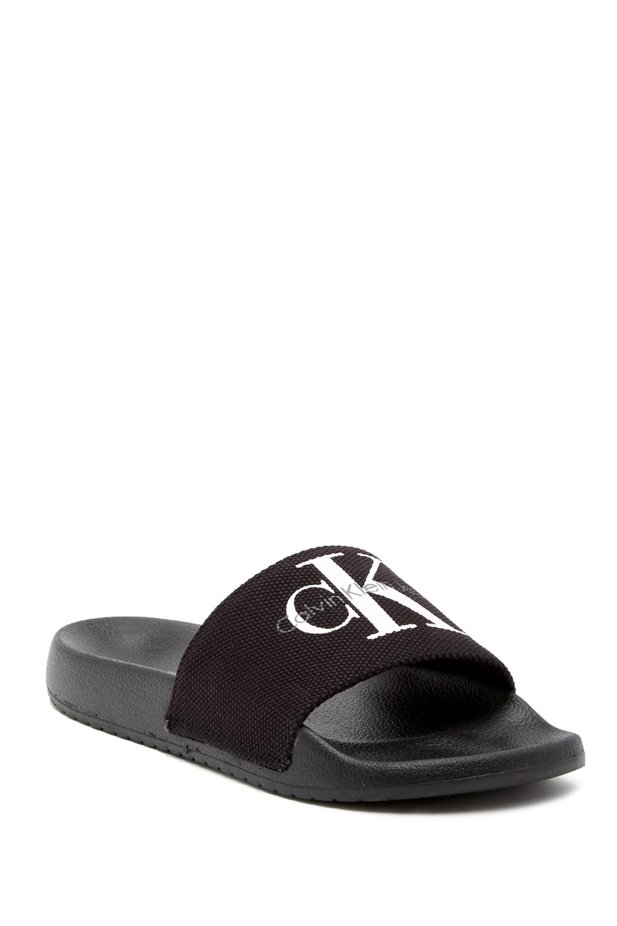 Calvin klein viggo logo sliders in white sale