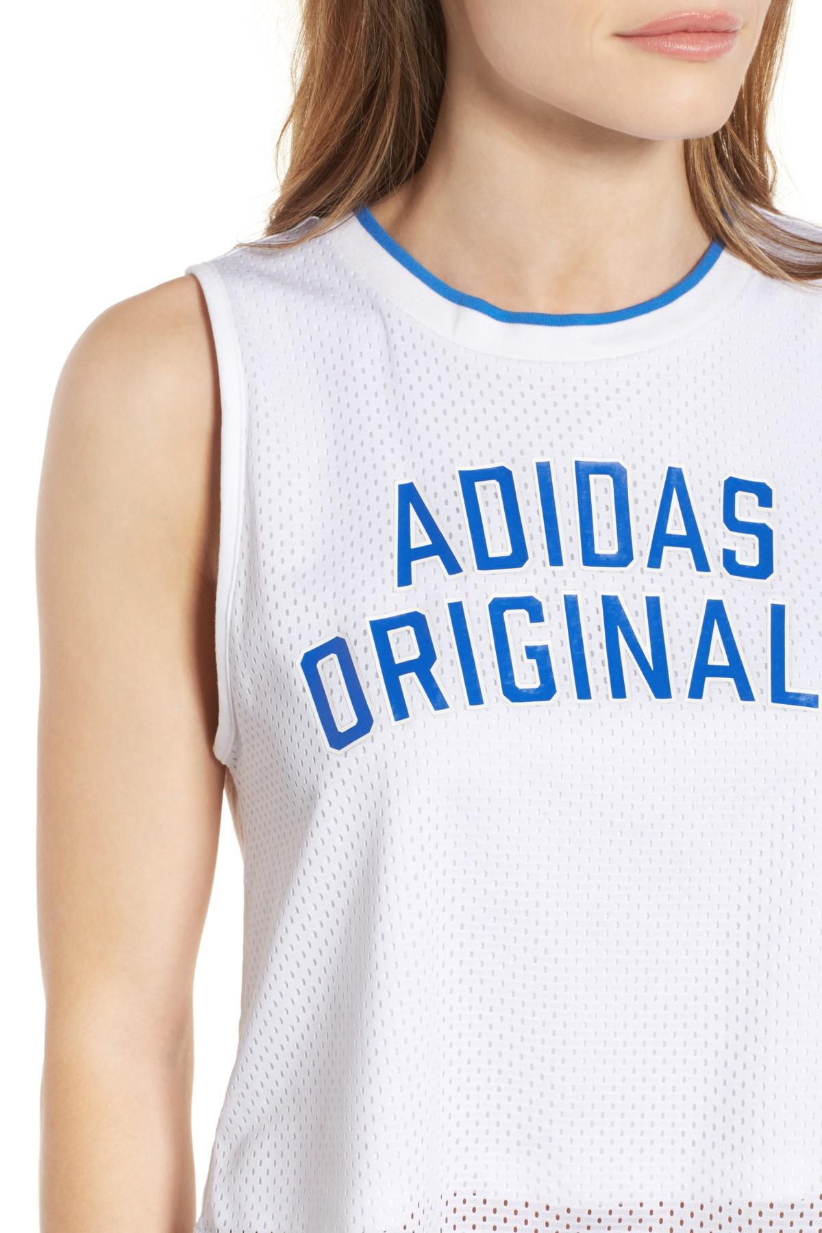 Lyst Adidas Originals Mesh Tank in White