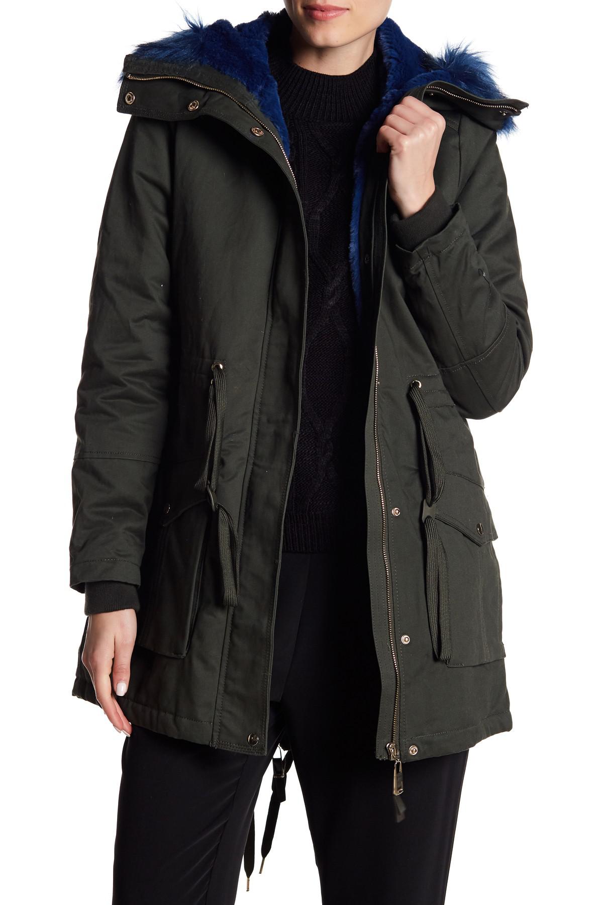 dex faux fur trimmed hooded parka