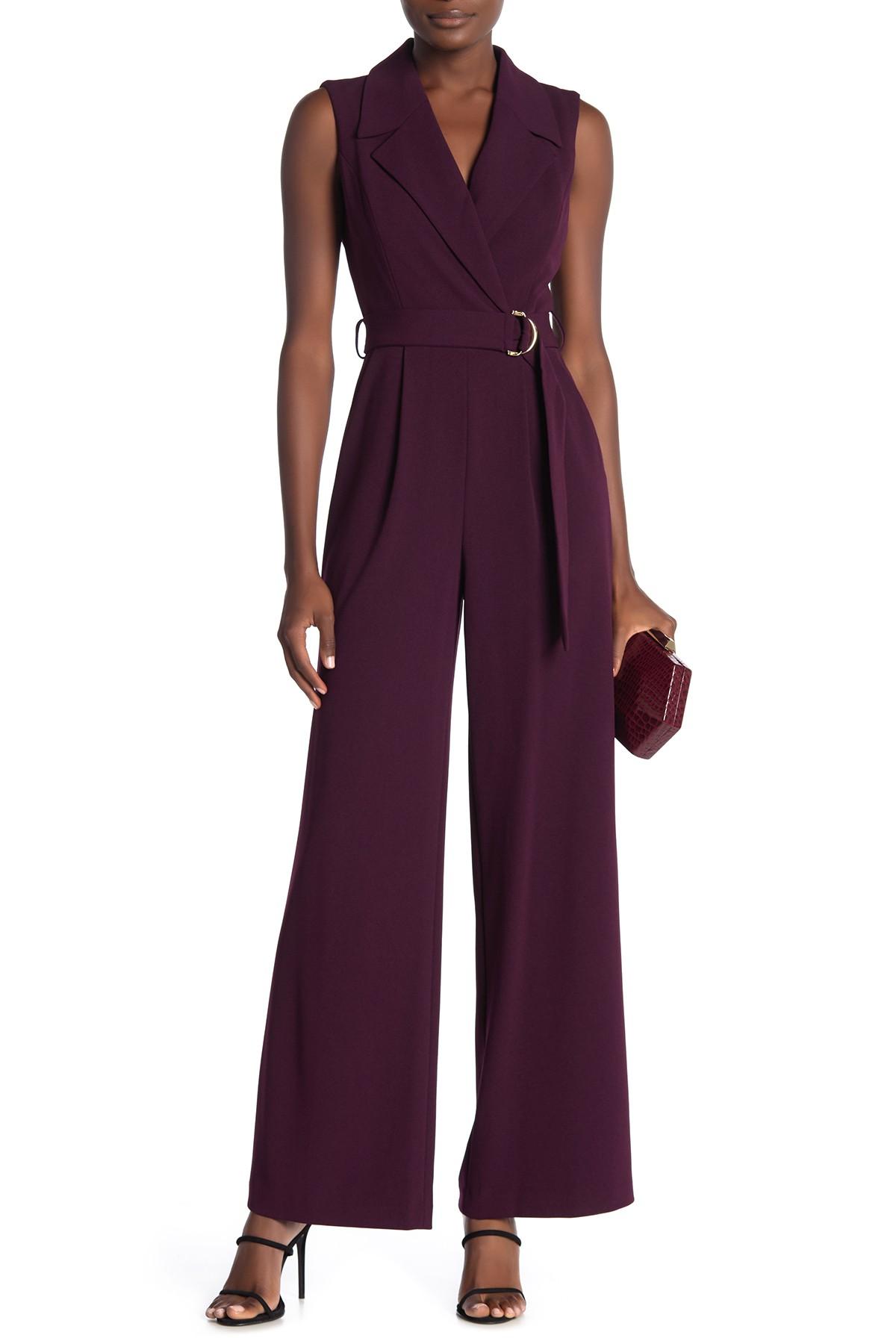 calvin klein purple jumpsuit