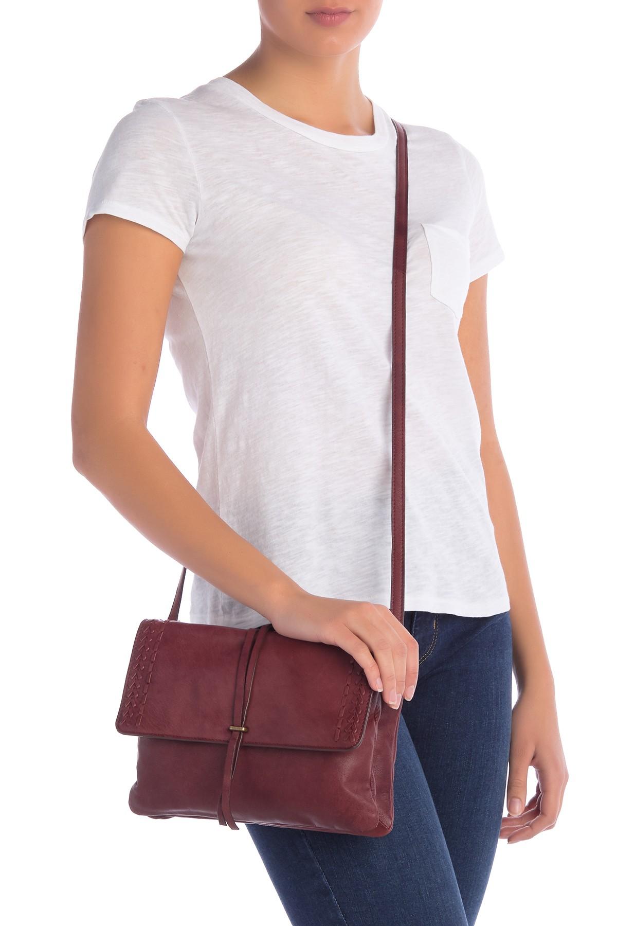 lucky brand leather crossbody bolsa