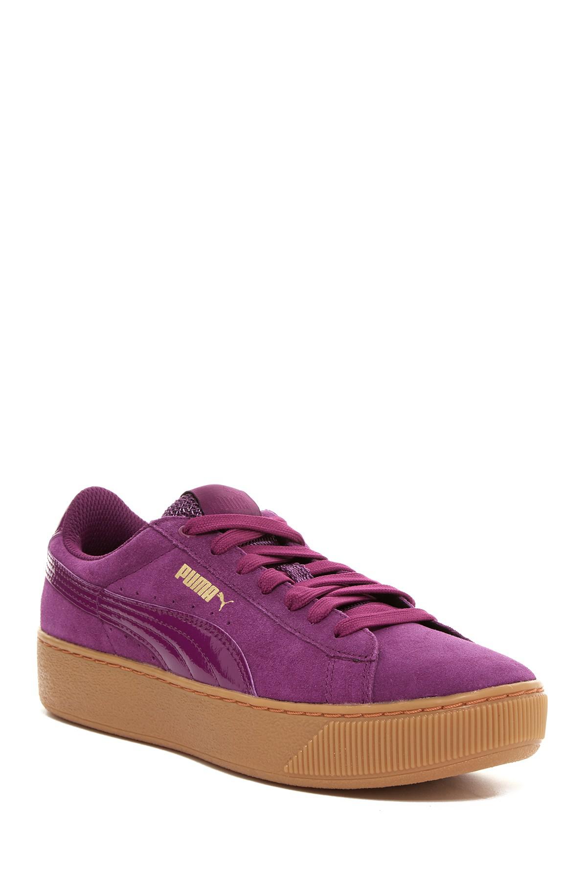 PUMA Suede Vikky Platform Sneaker in Purple - Lyst