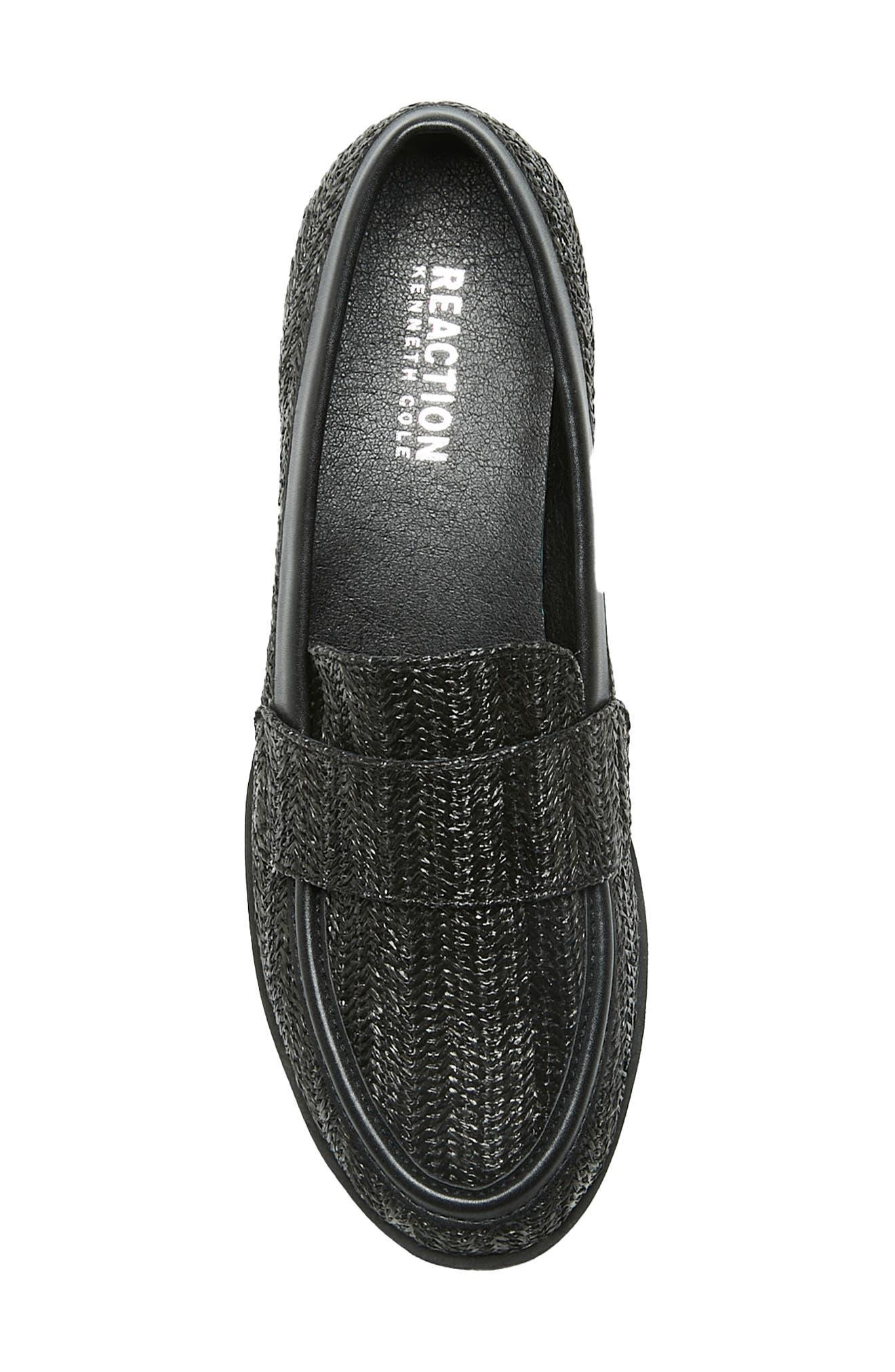 Kenneth Cole Reaction Fern Raffia Penny Loafer in Black Lyst