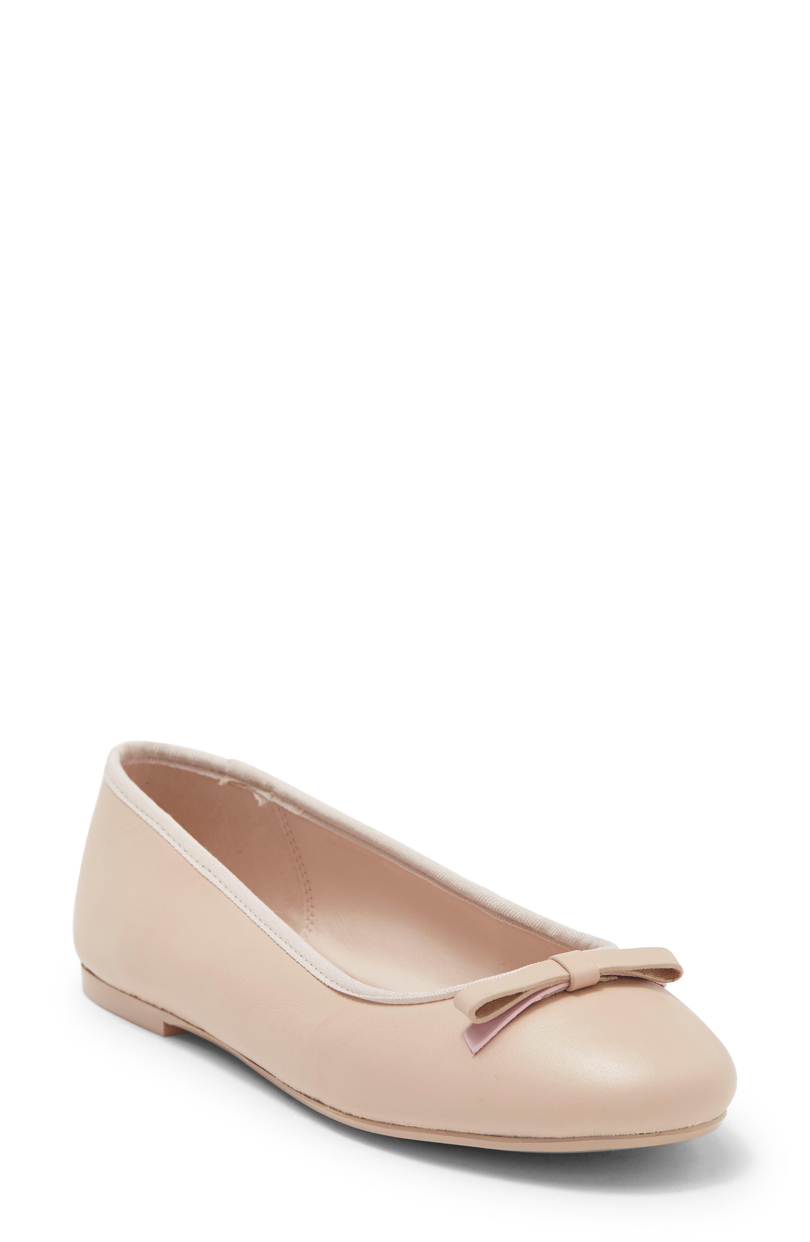 Ted Baker Sualo Ballerina Flat In Nude At Nordstrom Rack in Pink | Lyst