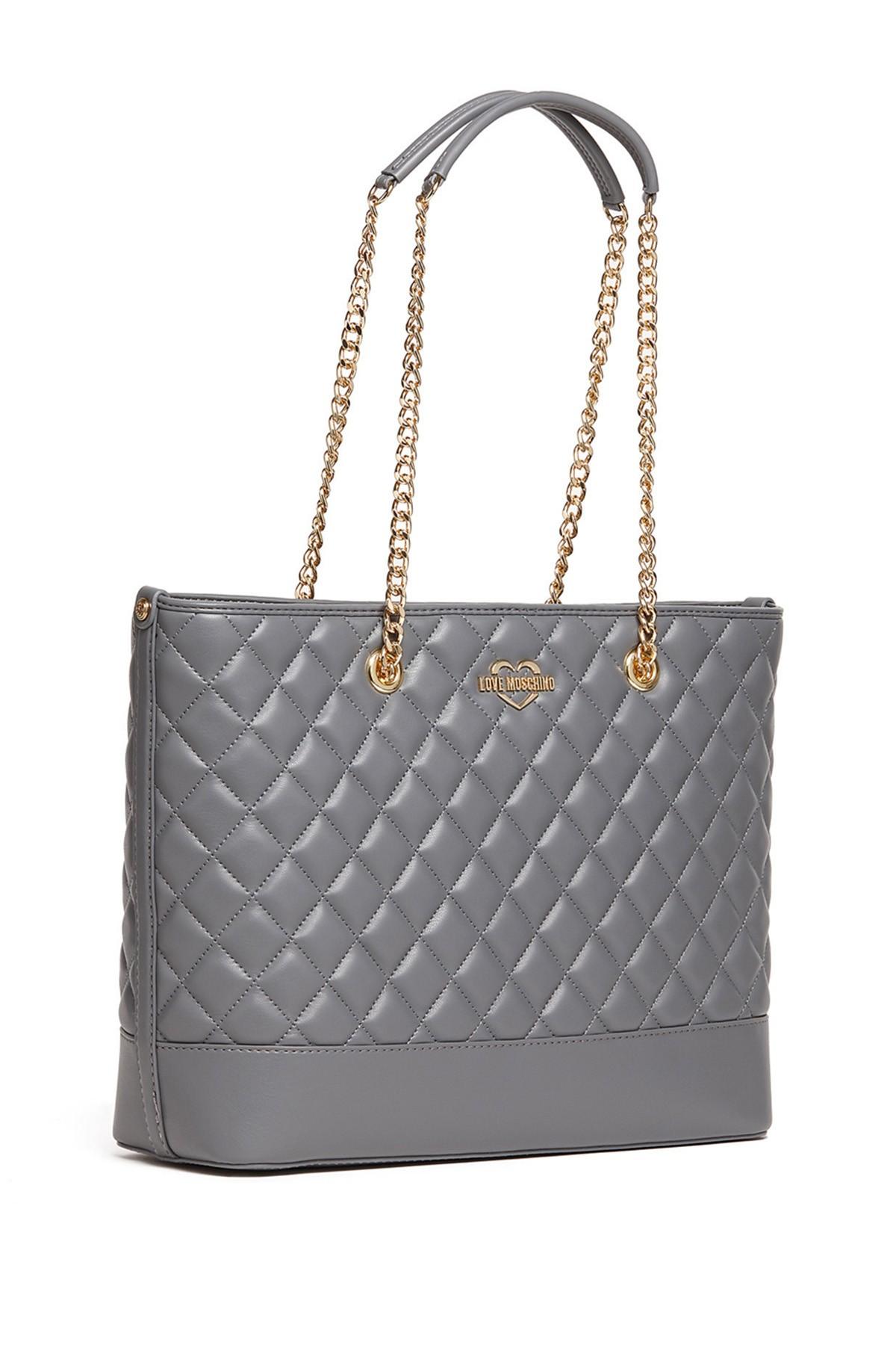 grey moschino bag