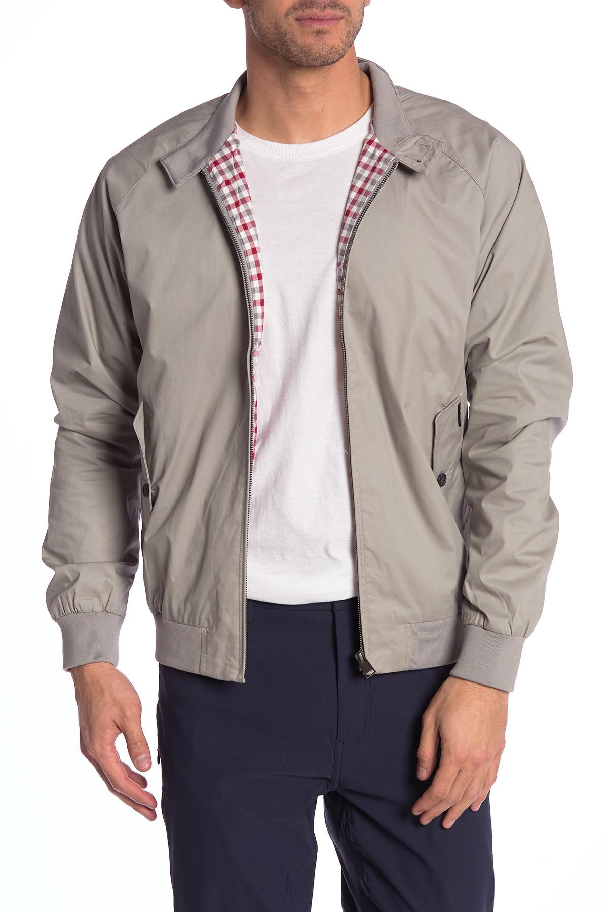 Ben Sherman Cotton Core Harrington Jacket in Light Grey (Gray) for Men ...