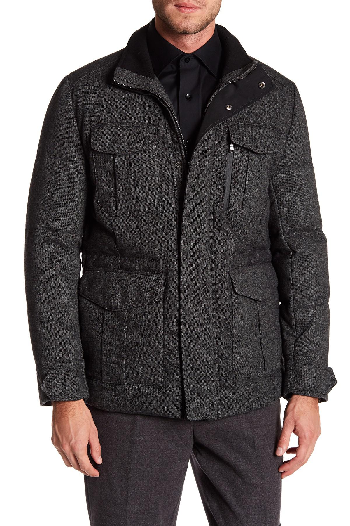 Download Michael Kors Berwick Wool Down Coat in Charcoal (Gray) for ...