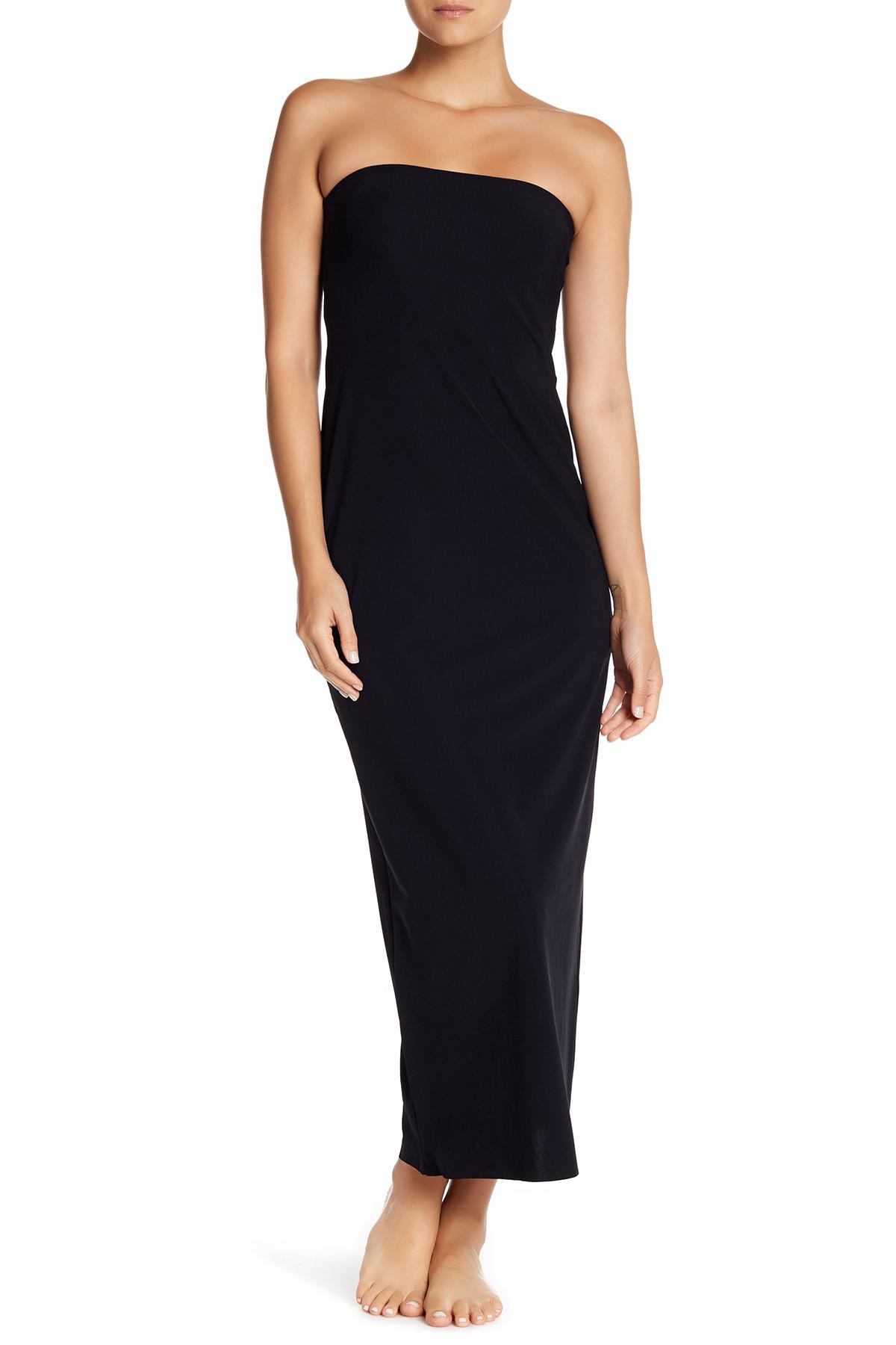 strapless maxi slip