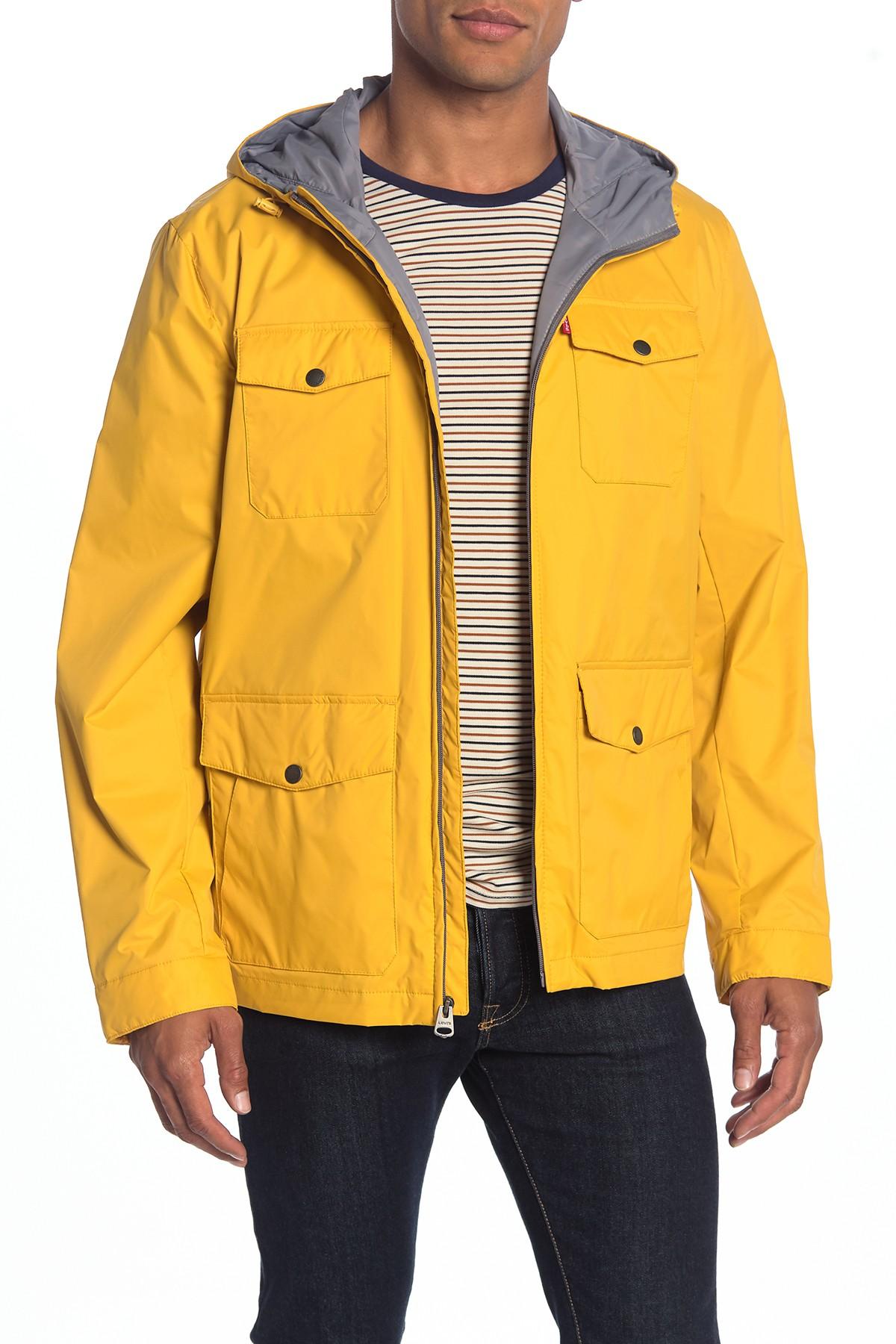 Levi's Synthetic Nylon 4 Pocket Rain Jacket in Yellow for Men | Lyst