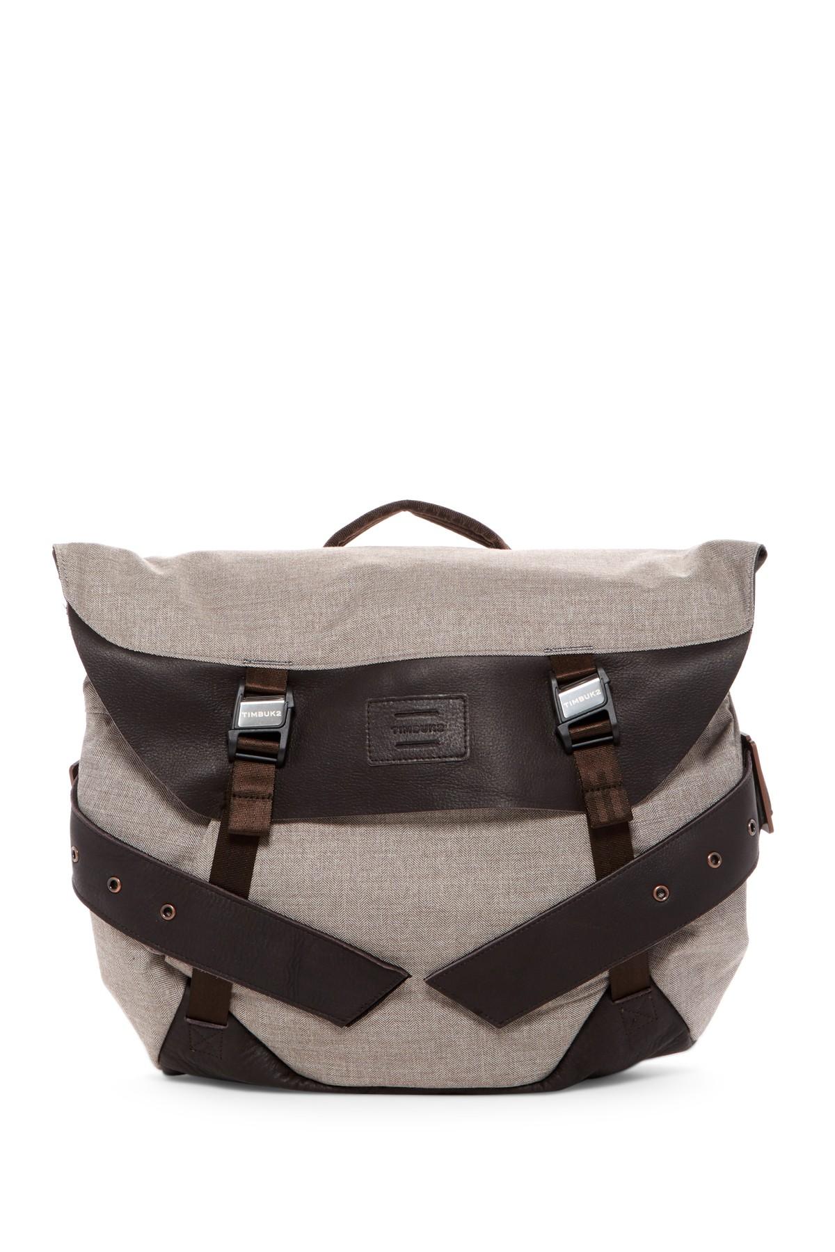 timbuk2 leather messenger bag