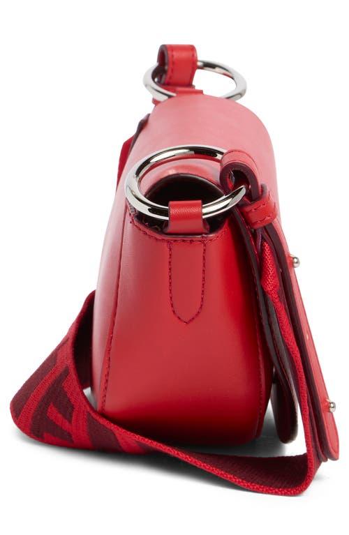 Stella McCartney Perforated Logo Flap Crossbody Bag in Red