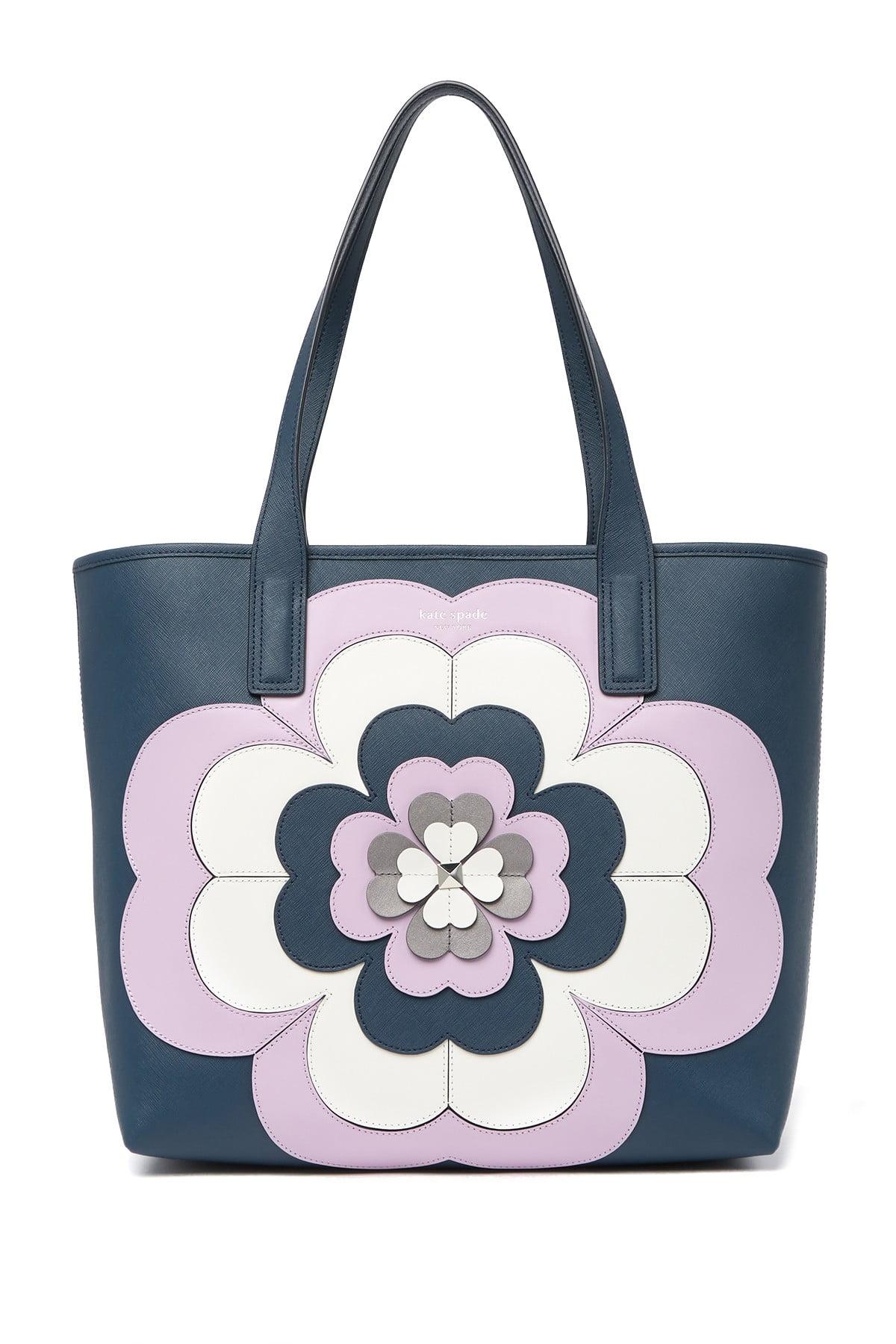 Manhattan Spade Flower Chenille Large Tote