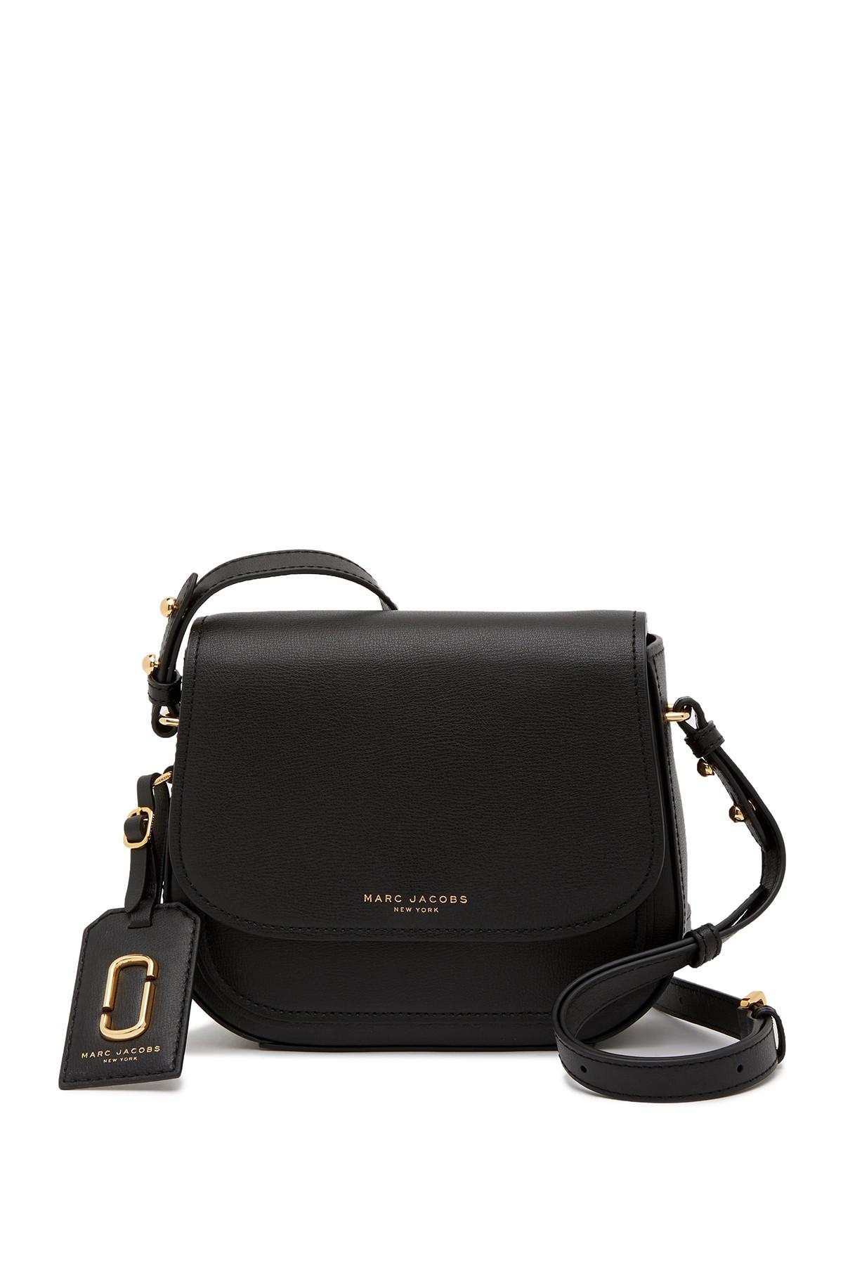 Marc Jacobs Rider Mini Top Handle Leather Crossbody Bag in Natural