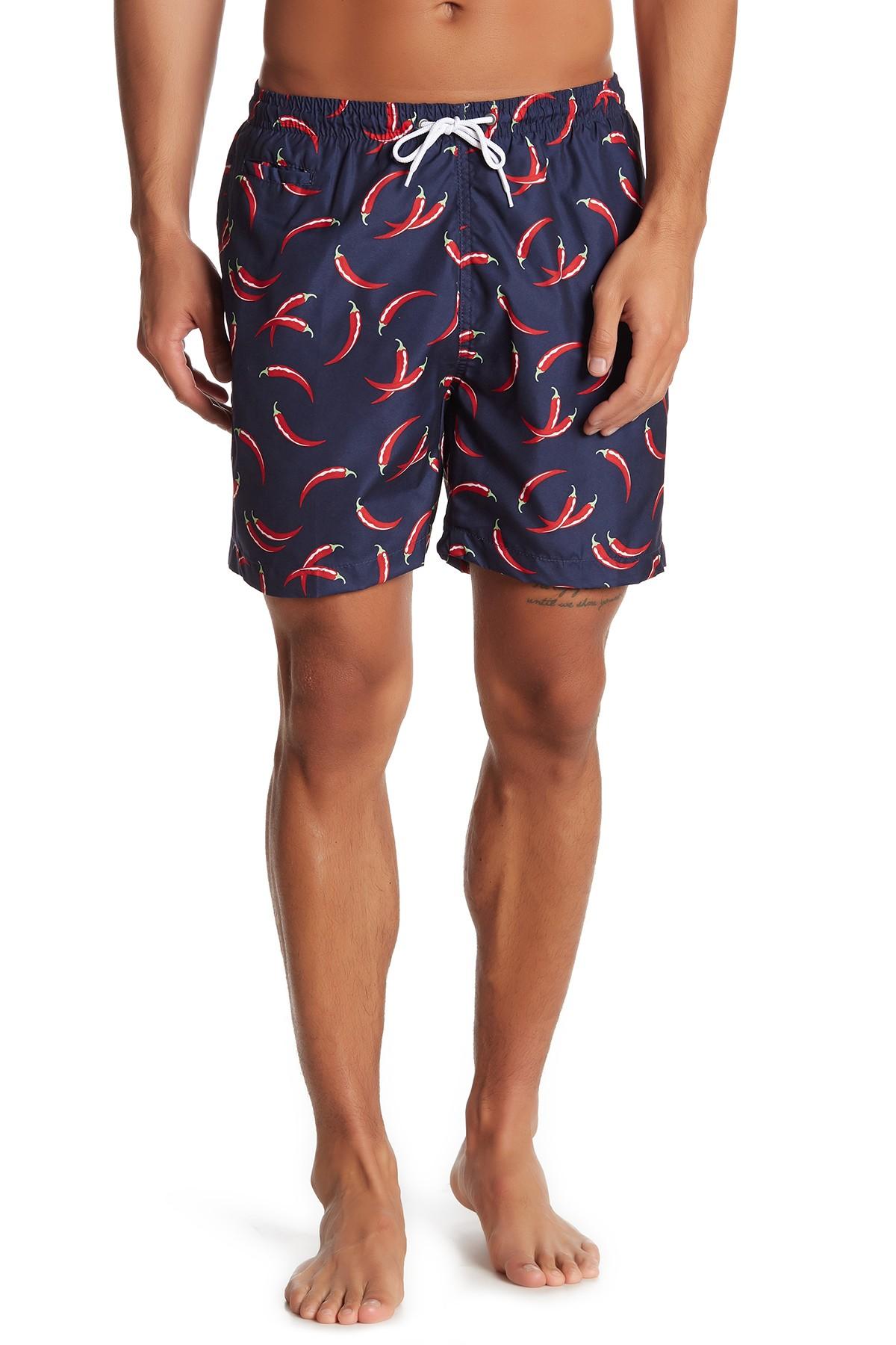 chili pepper swim trunks