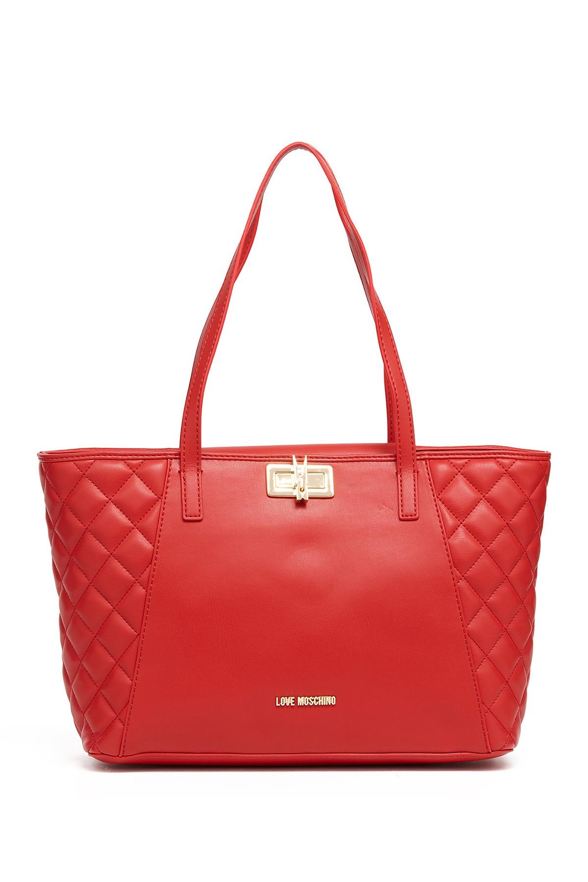 Love Moschino Quilted Tote Bag in Red Lyst