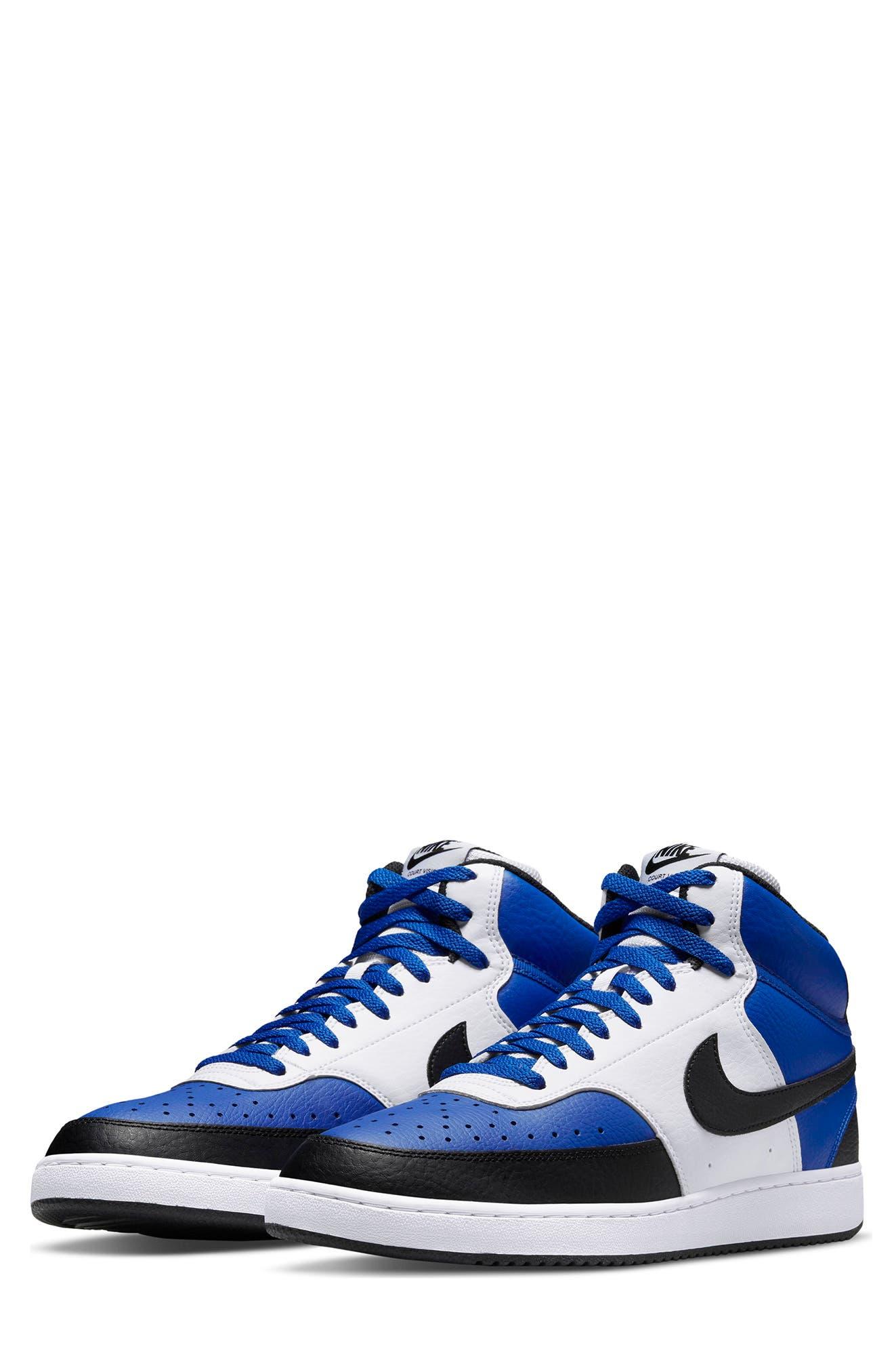 Nike Court Vision Mid Sneaker In Game Royal/black-white At Nordstrom Rack  in Blue for Men | Lyst