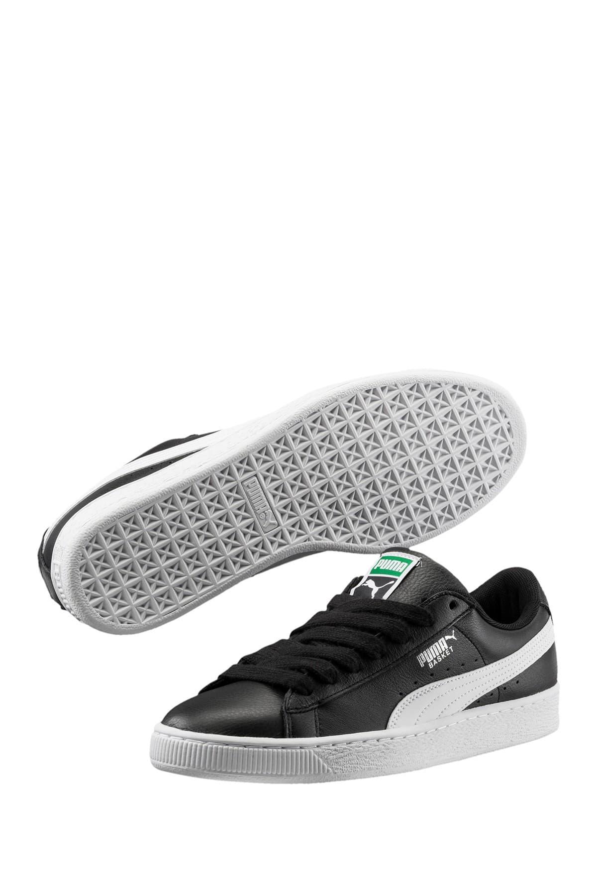 puma basket classic lfs white black