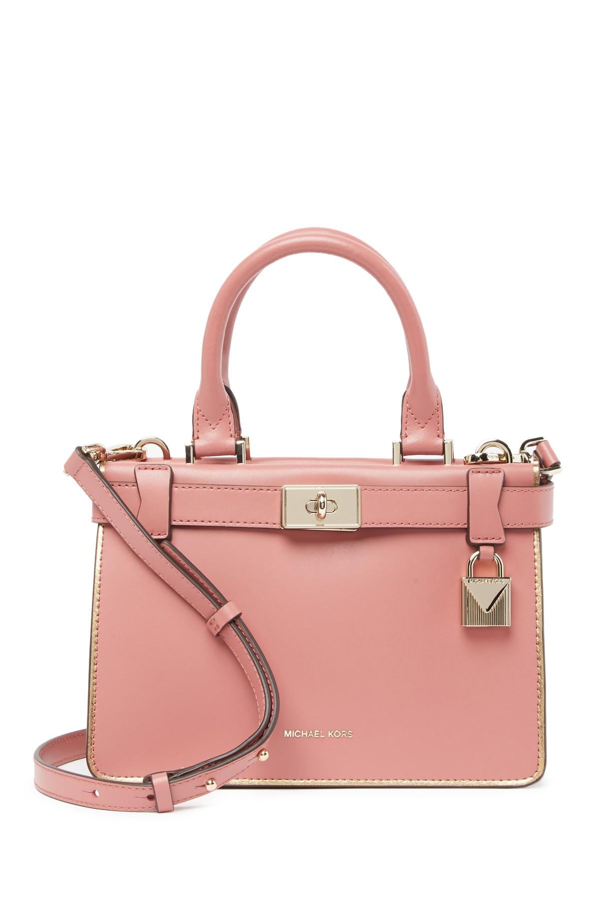 tatiana mini logo and patent leather satchel