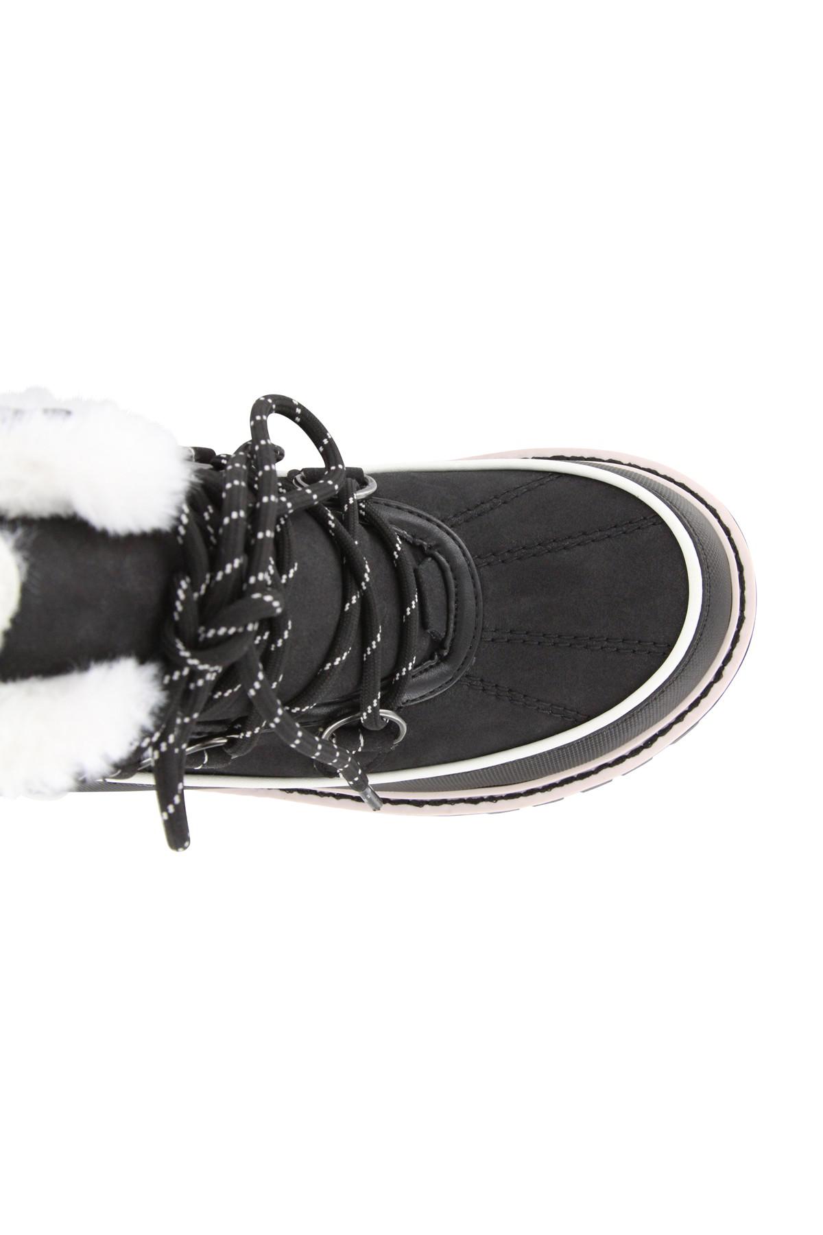 mia misha fur trim lace up boot