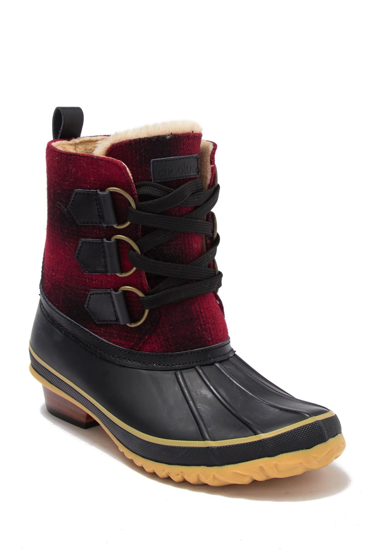 buffalo check duck boots