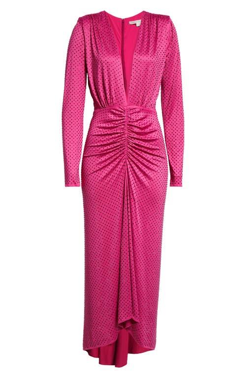 Veronica Beard Kiah Rhinestone Plunge Neck Long Sleeve High