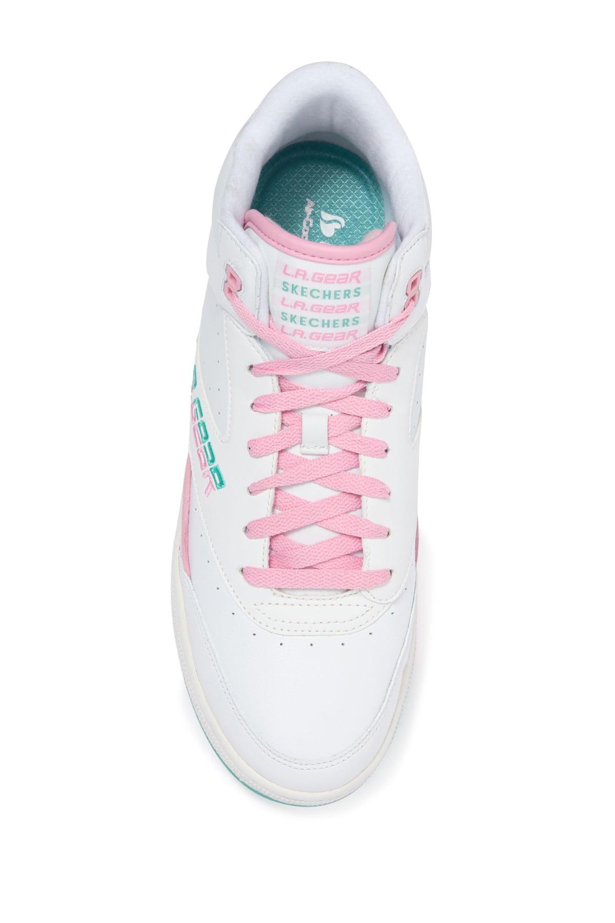 Skechers L.A. Gear Retro Pink and White High Top Sneakers Size 10 - $49  (42% Off Retail) - From Lauren