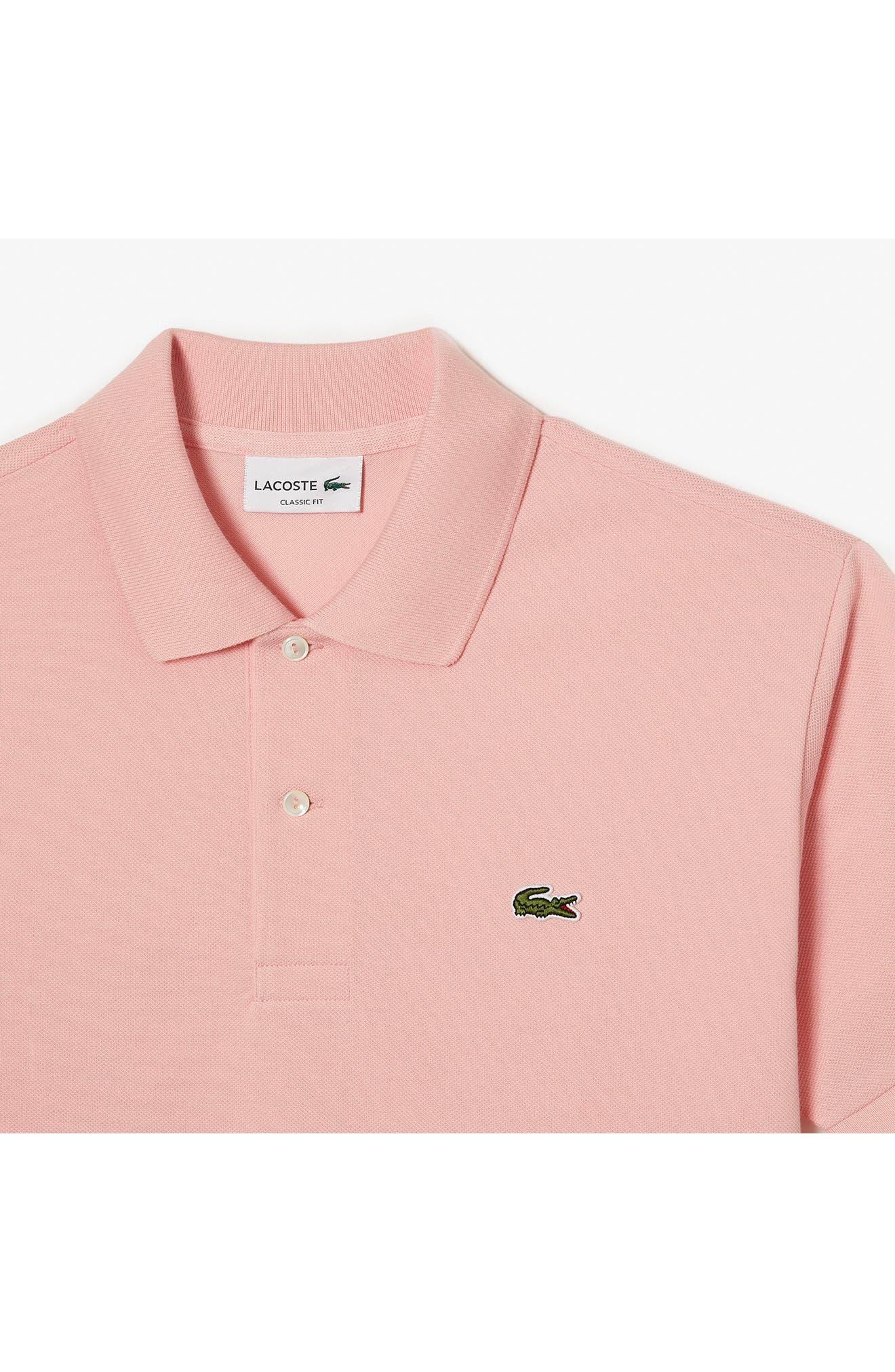 Lacoste L1212 Regular Fit Piqué Polo in Pink for Men | Lyst