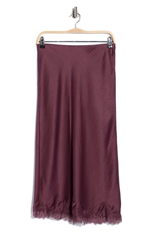 Nordstrom Rack Lace Trim Satin Midi Skirt in Purple Lyst