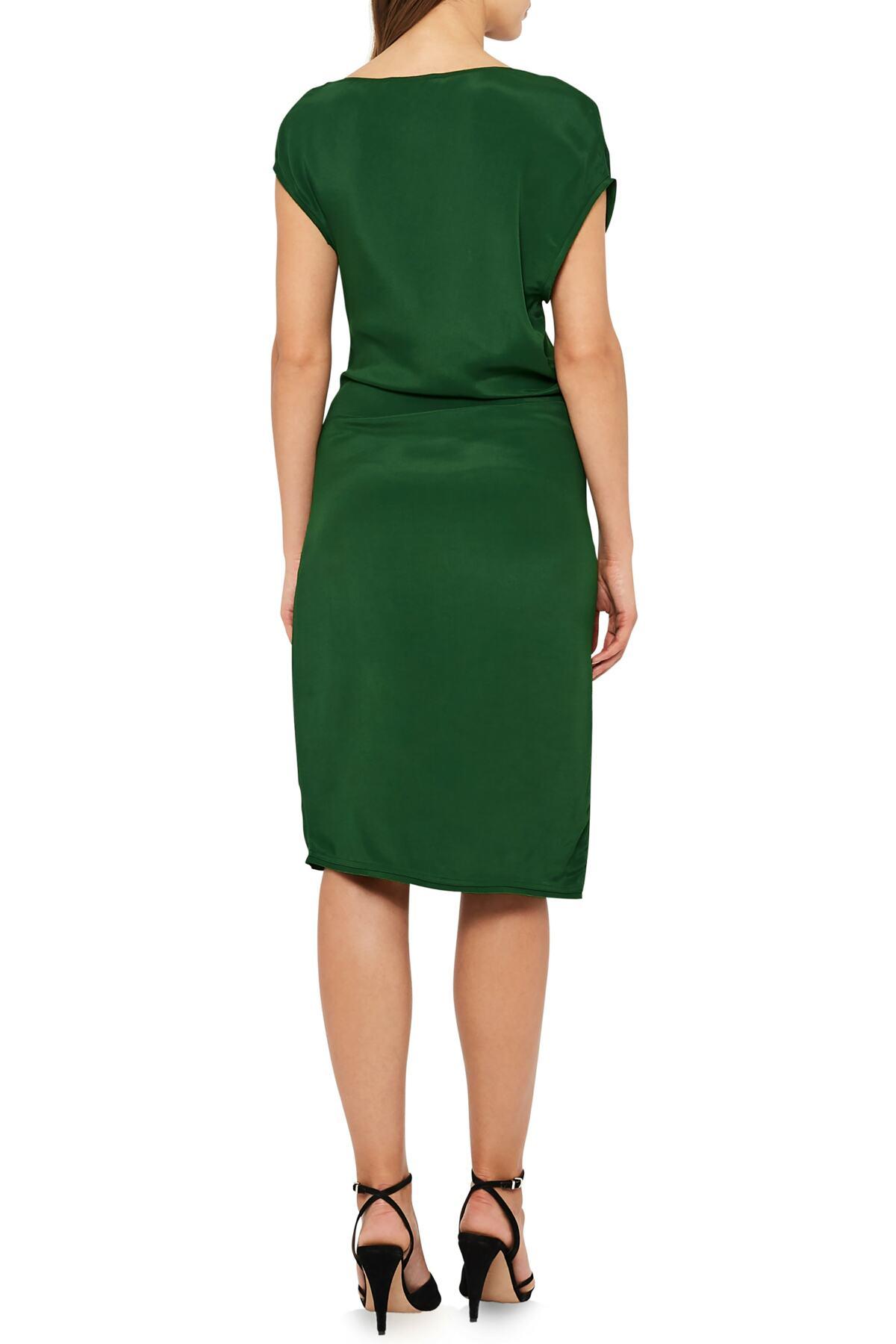 reiss dark green dress