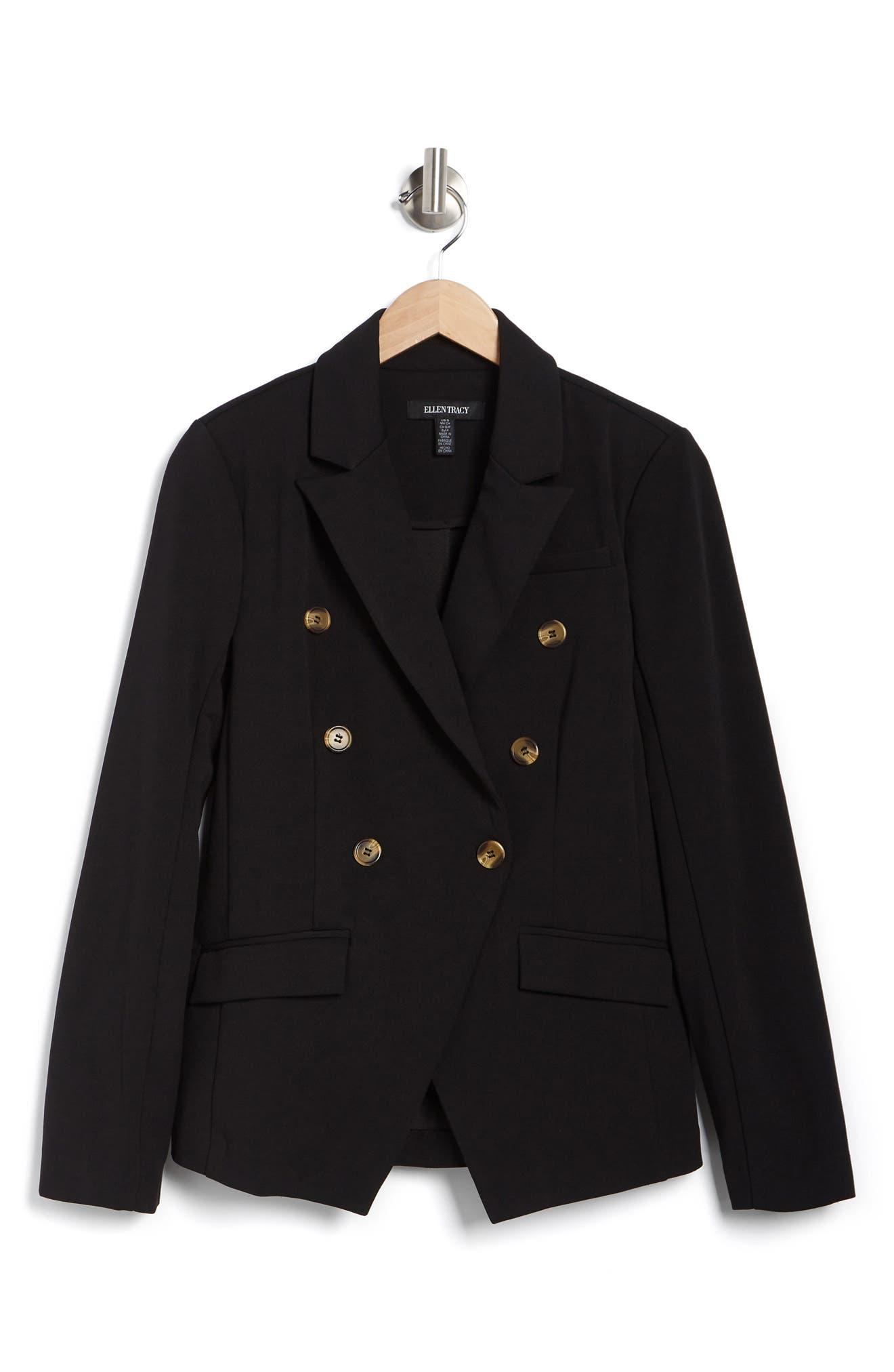 Ellen Tracy Double Breasted Blazer in Black Lyst