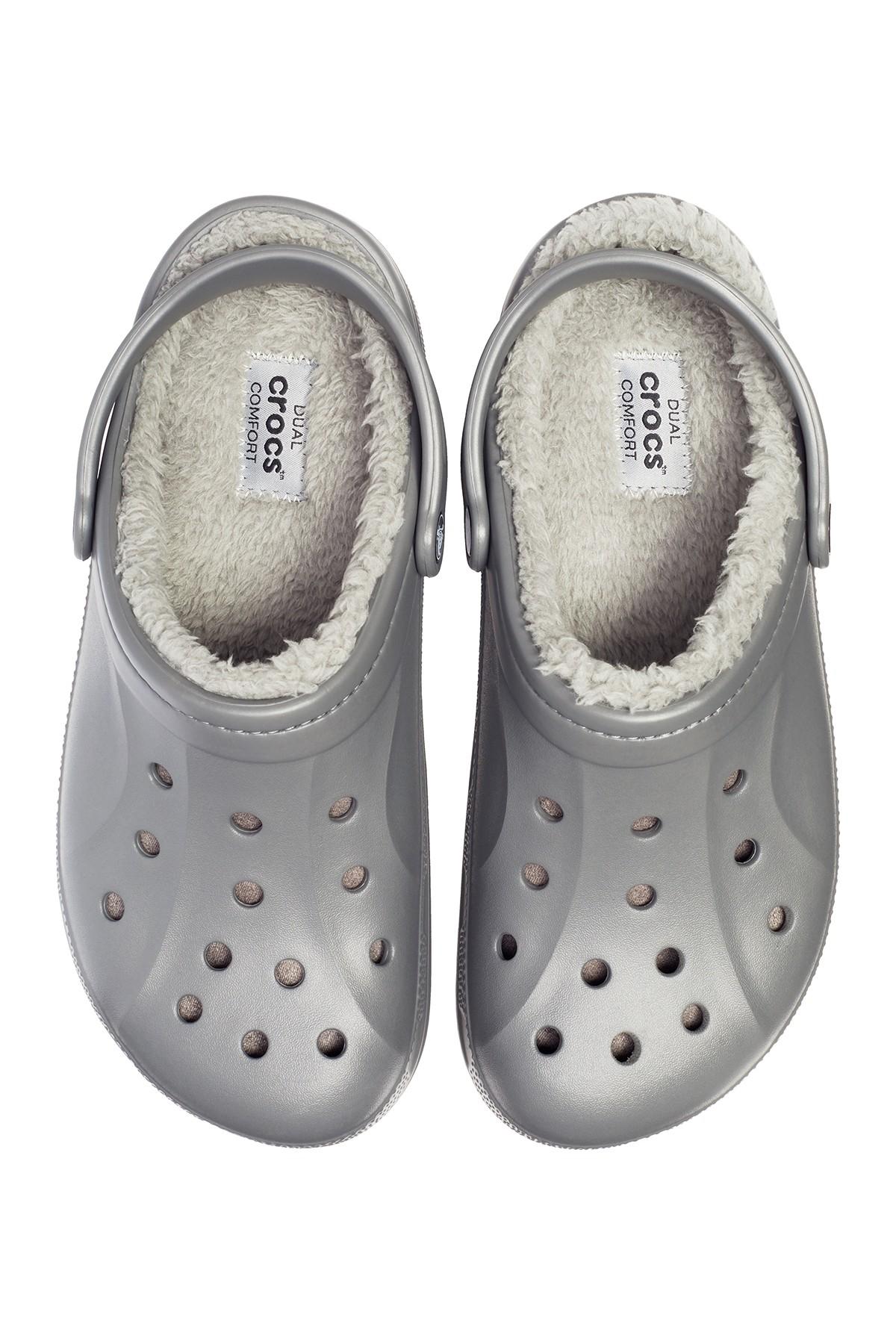 Crocs™ Faux Fur Lined Winter Clog in Gray for Men | Lyst