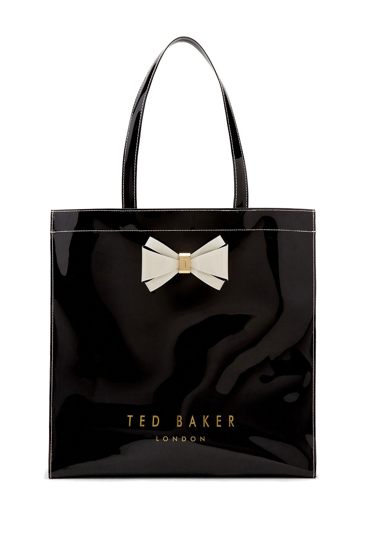 Ted Baker Alacon Bow Large Icon Bag in Black | Lyst