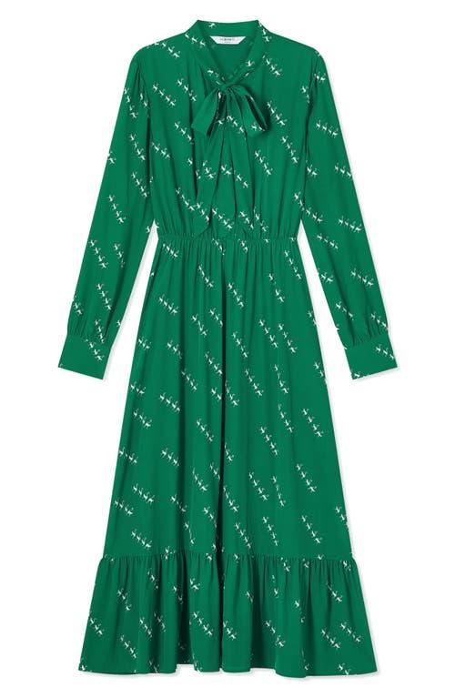 LKBennett ハリー コットン プリーツ ストライプ ドレス Cotton Voile Stripe Waist Gather Dress | Pasand by ne