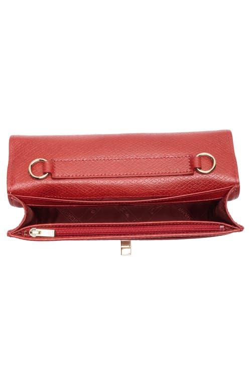 Longchamp Leather Flap Wallet On A Chain in Red Lyst