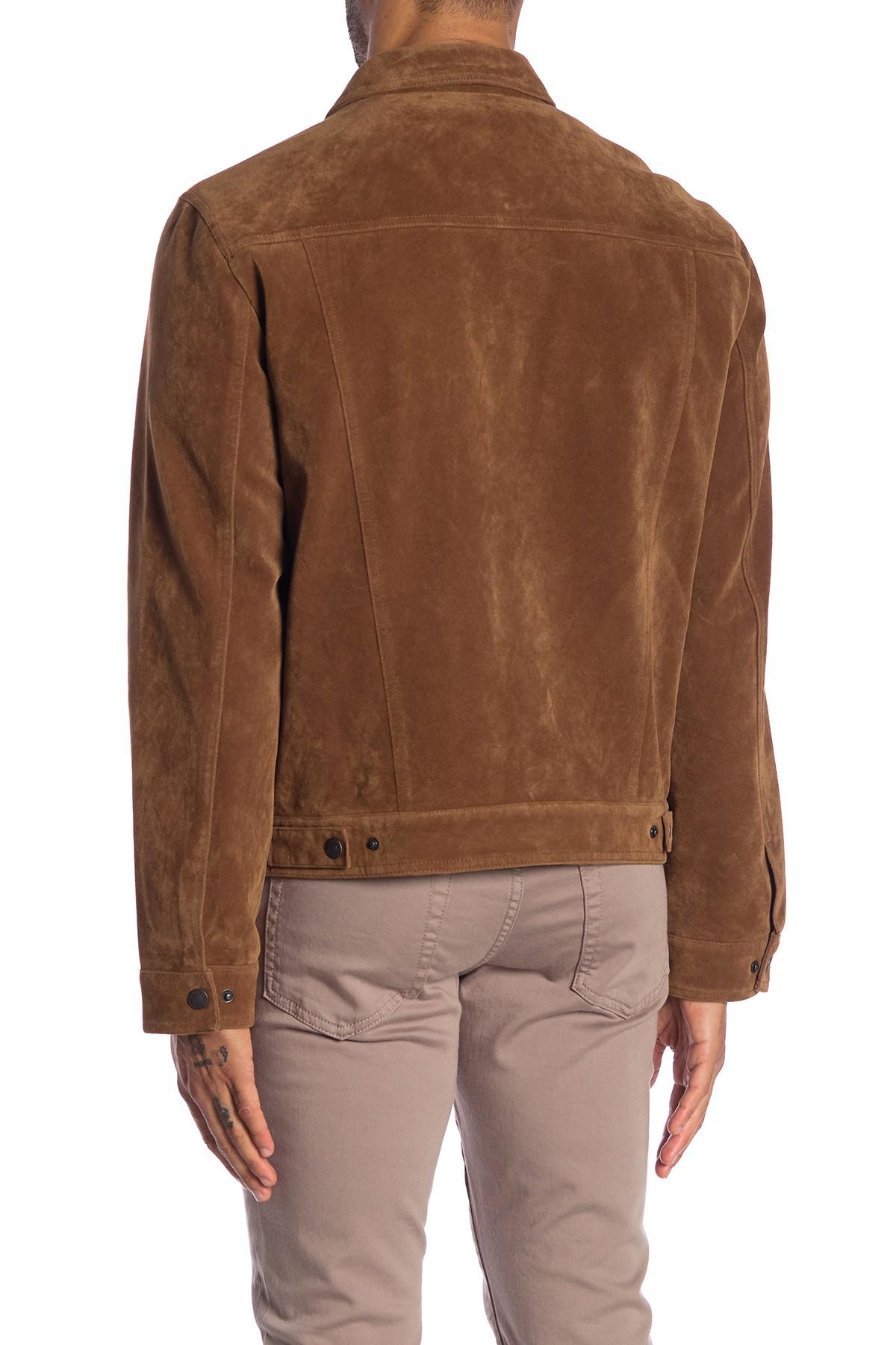Levi's Faux Suede Classic Trucker Jacket in Brown for Men | Lyst