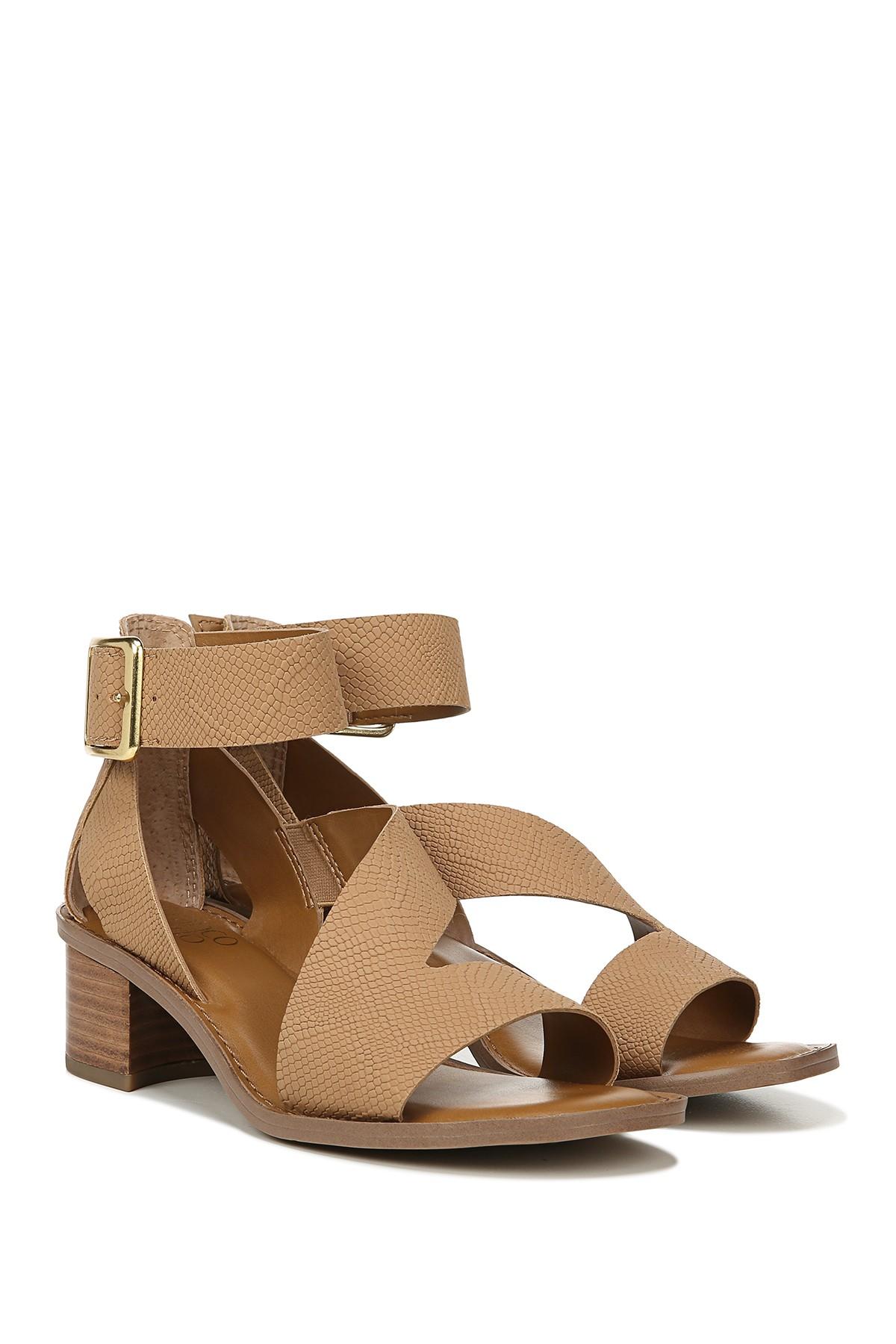 franco sarto lorelia snake embossed sandal