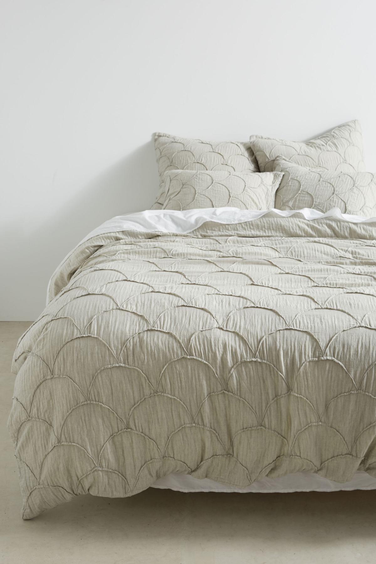 Anthropologie Cotton Riji Duvet Cover In Light Grey Gray For Men