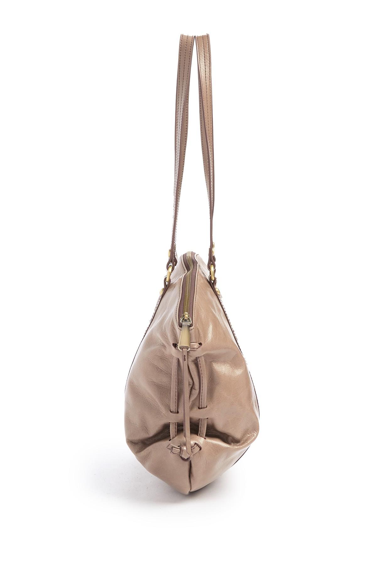 hobo flourish leather shoulder bag