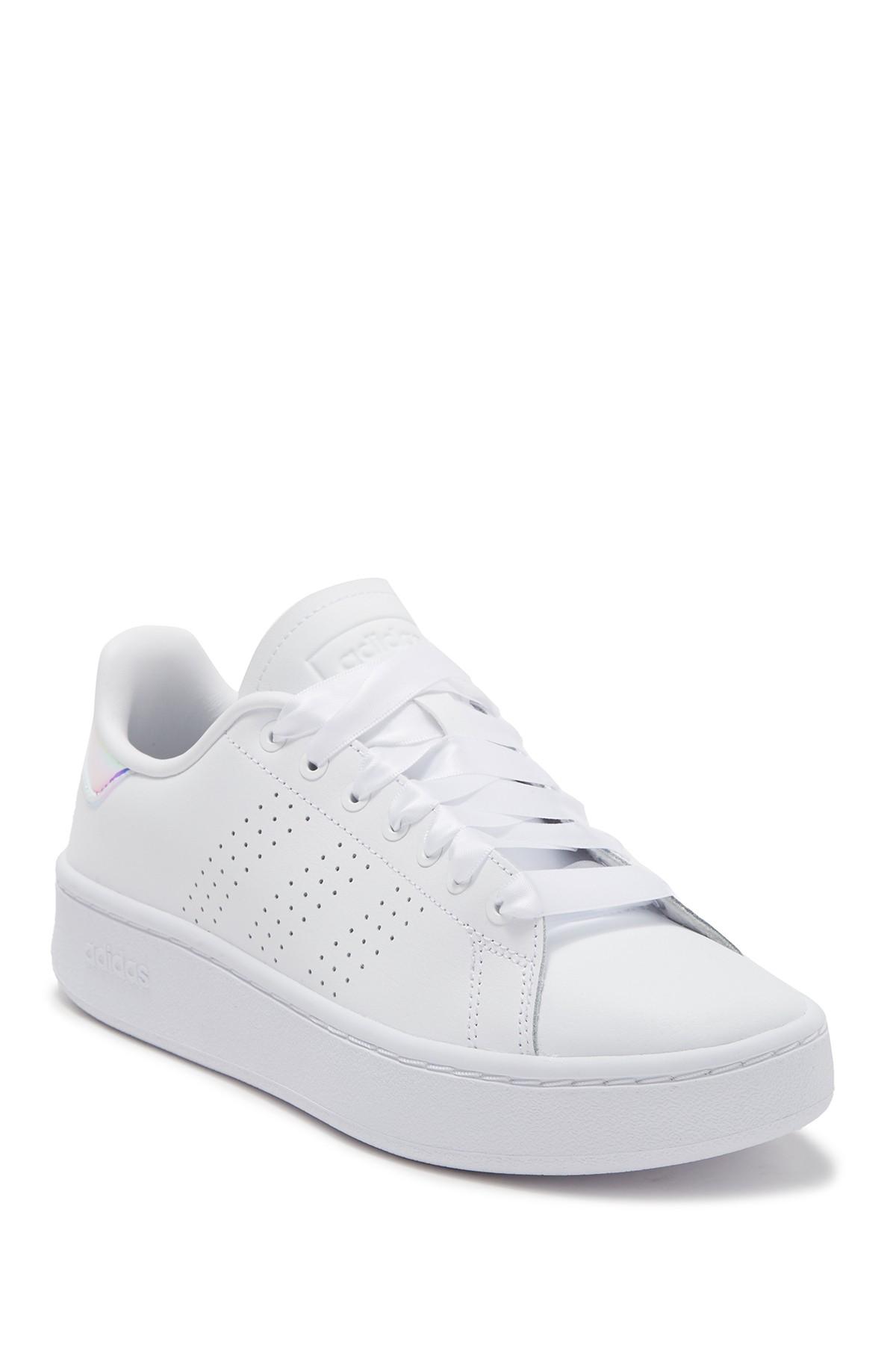 adidas Leather Advantage Bold Sneaker in White - Lyst